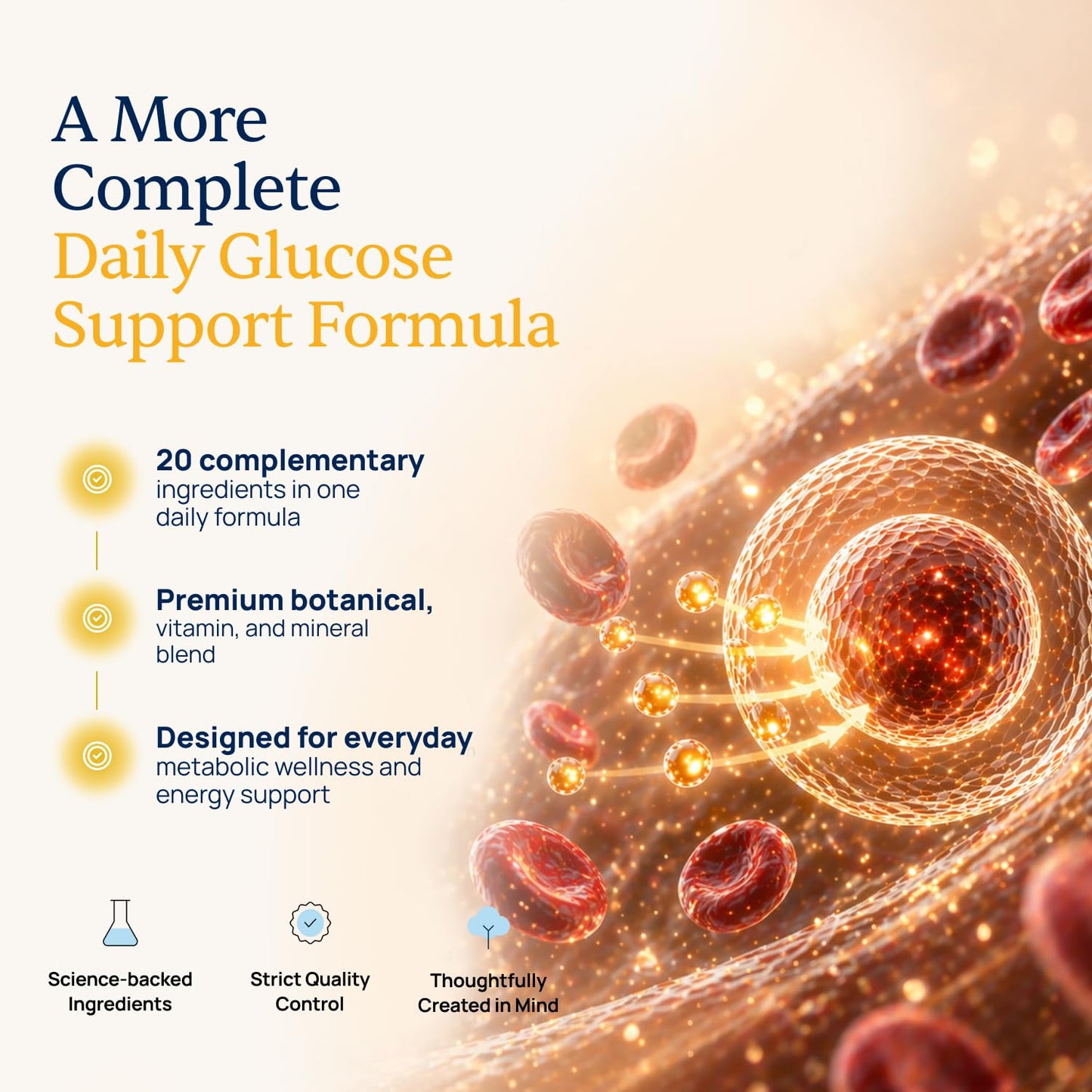Simple Promise GlucoVault Metabolic Wellness Capsules for Daily Balance - Bitter Melon, 60 Capsules