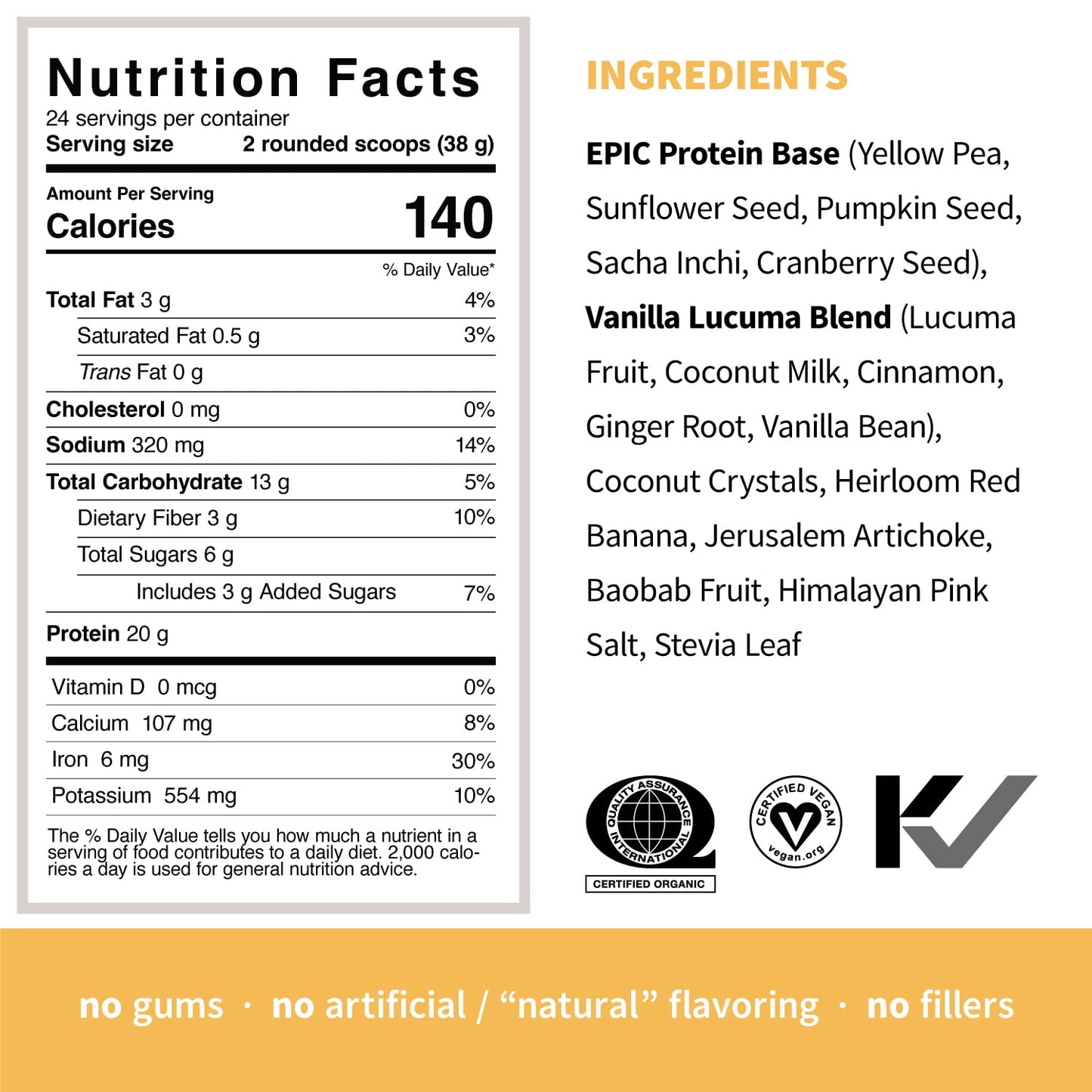 Sprout Living Epic Protein Bundle - Chocolate Maca & Vanilla Lucuma Protein Powder, 2 lb, 24 Servings