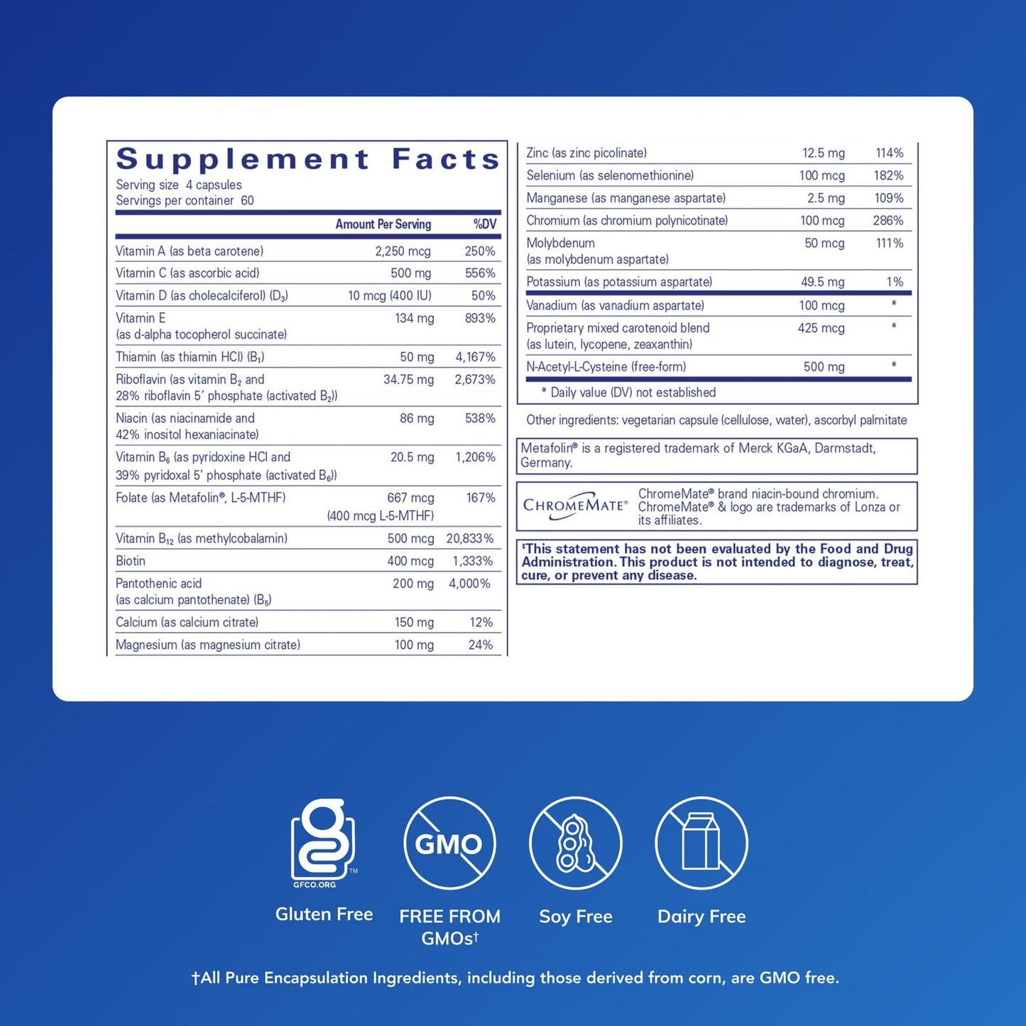 Pure Encapsulations Nutrient 950 with NAC 240 Capsules