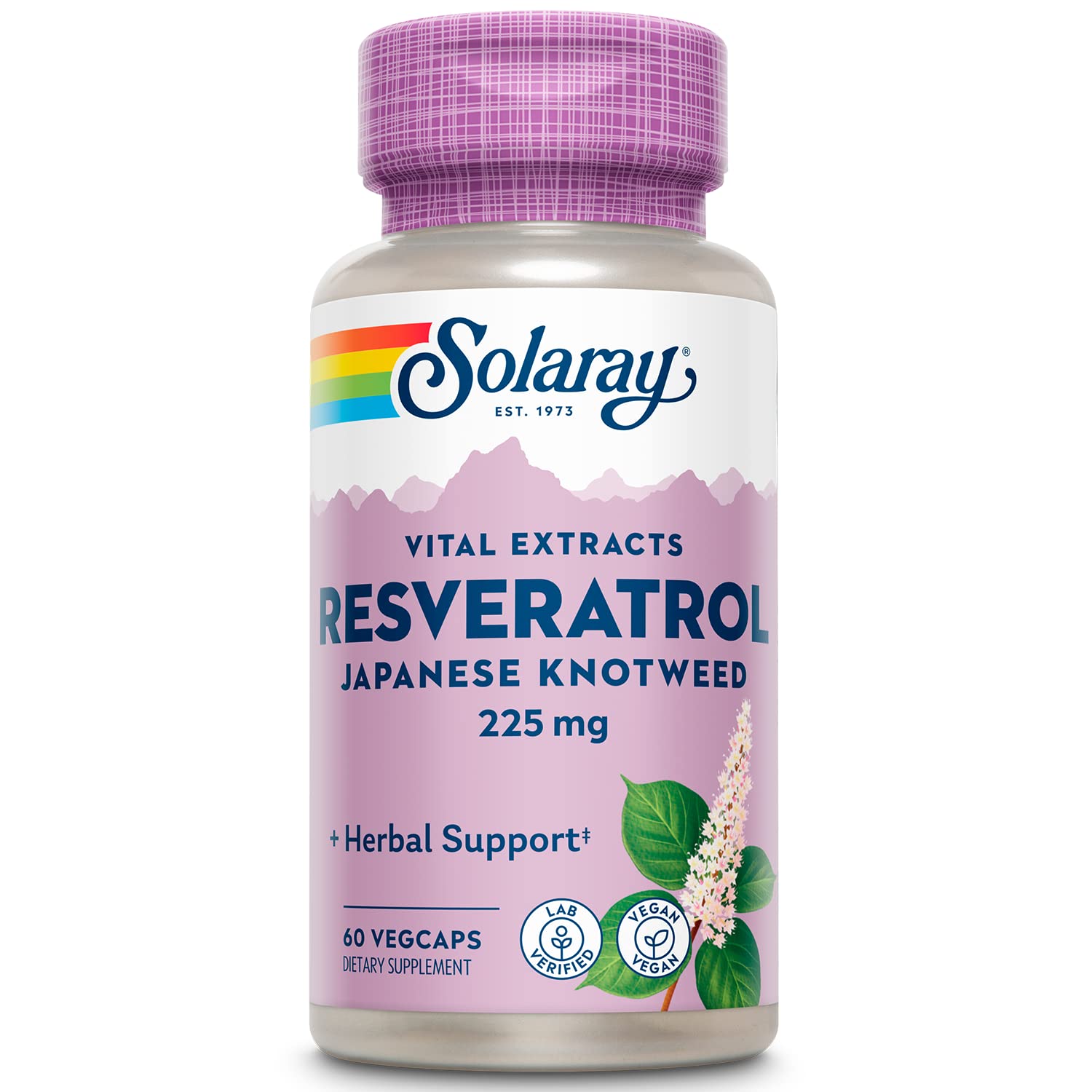 SOLARAY Triple Strength Resveratrol 225mg Capsule, 60 Count
