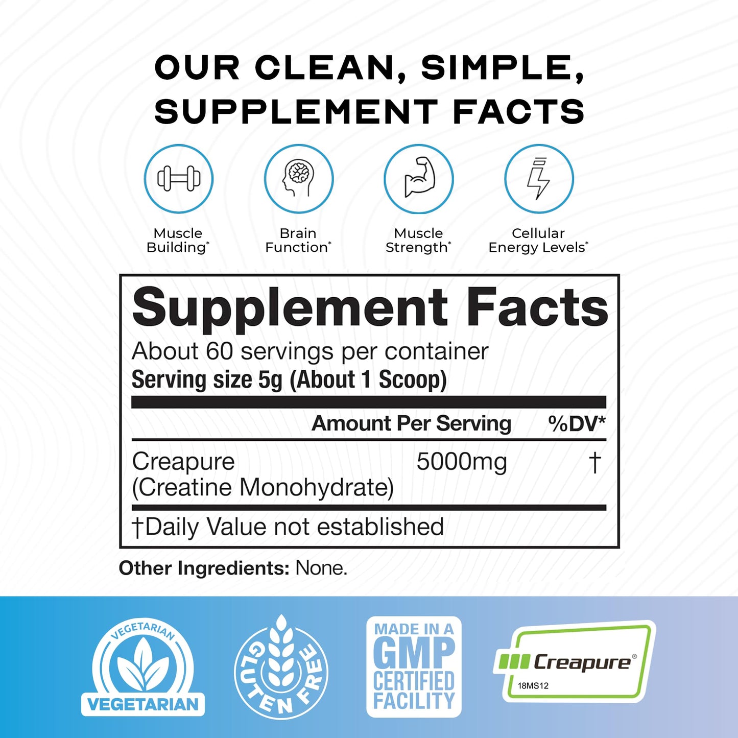 Muscle Feast Creapure Creatine Monohydrate Powder 10.5