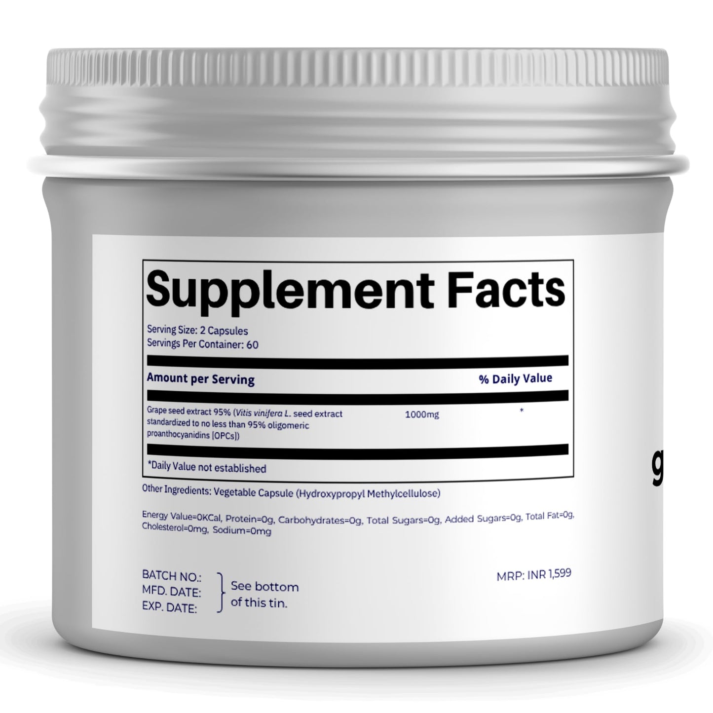 FOLIUS LABS Grape Seed Extract Capsule 120 Capsules