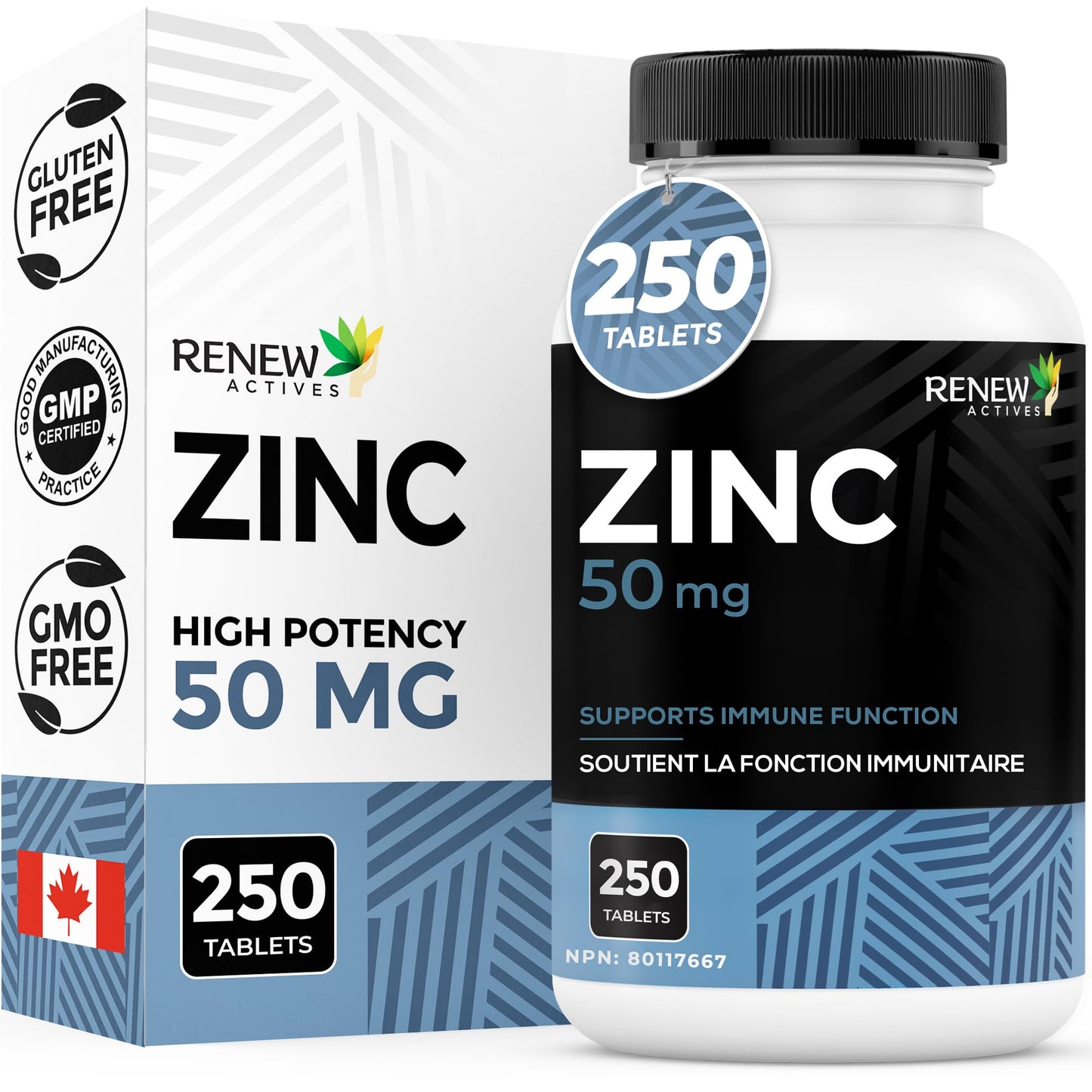 Renew Actives Zinc Supplements 50 mg Capsule 1 Count