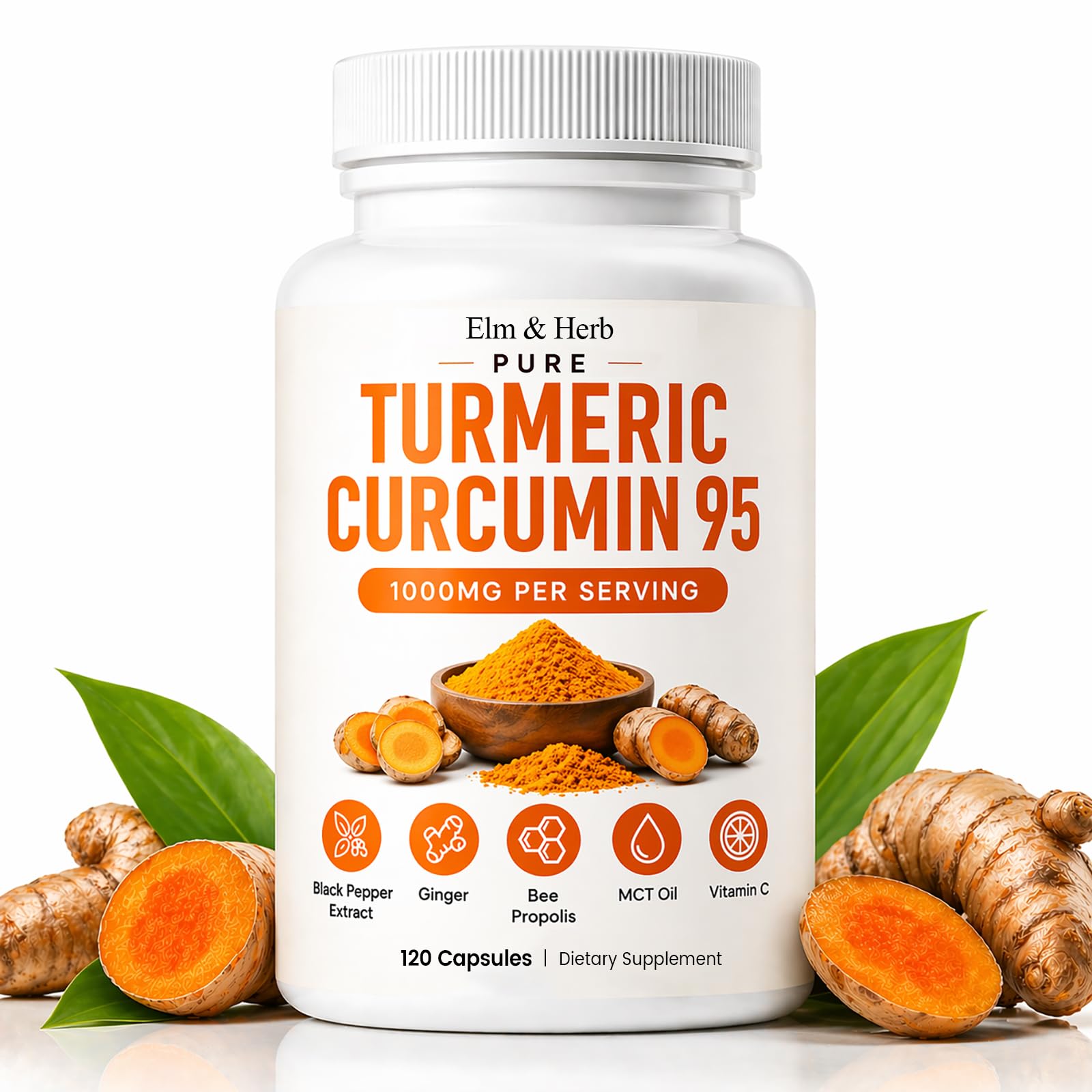 Vlsdoin Pure Turmeric Curcumin 95 Capsules, 120 Count