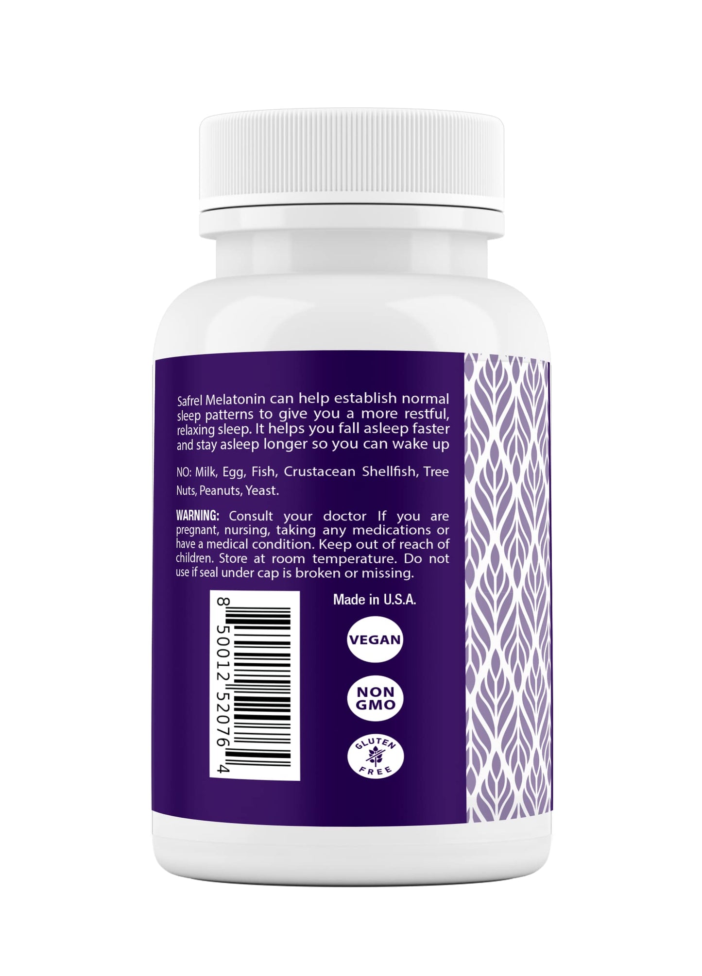 Safrel Melatonin Chewable 10 mg, 200 Count