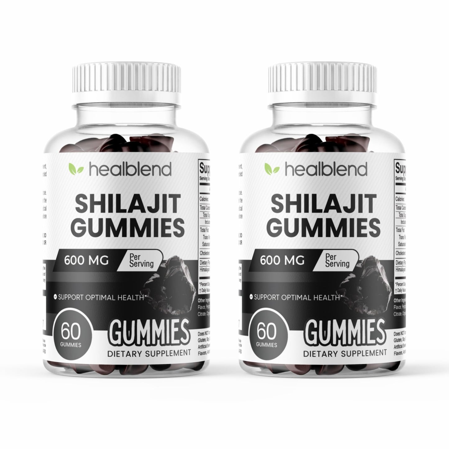 healblend Organic Himalayan Shilajit Gummies 600mg, 60 Count