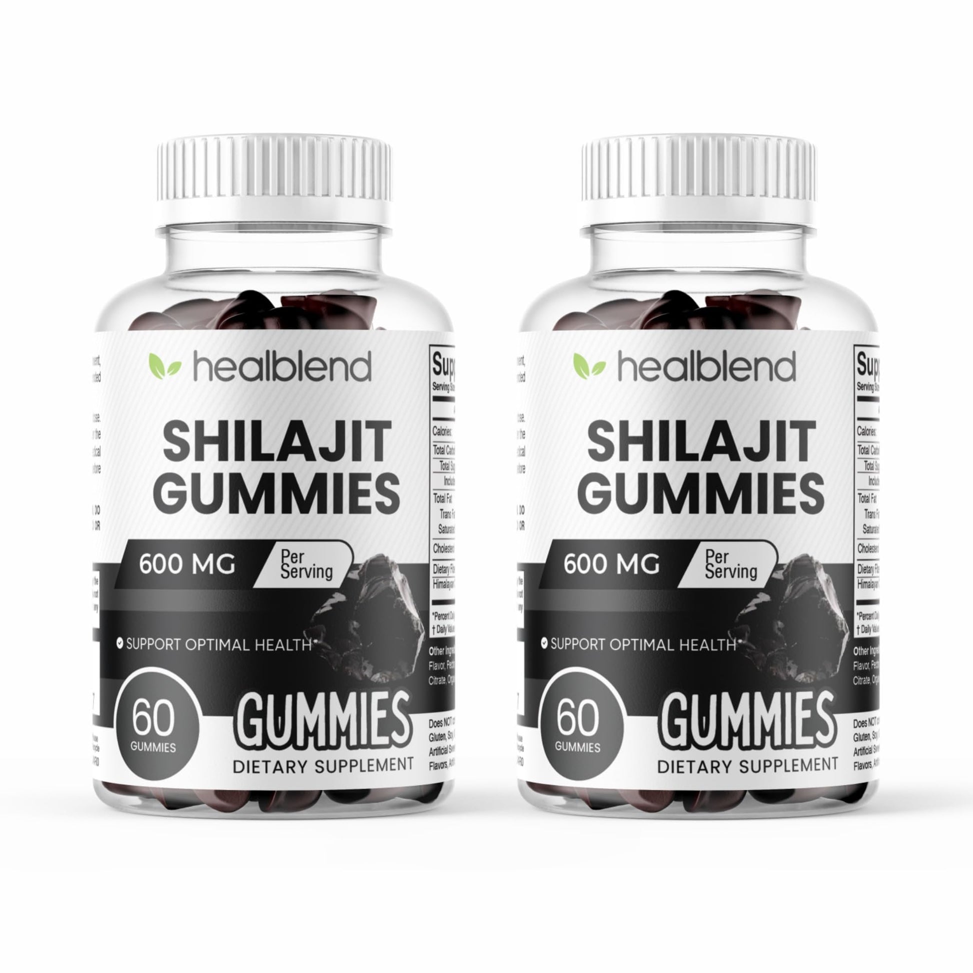 healblend Organic Himalayan Shilajit Gummies 600mg, 60 Count