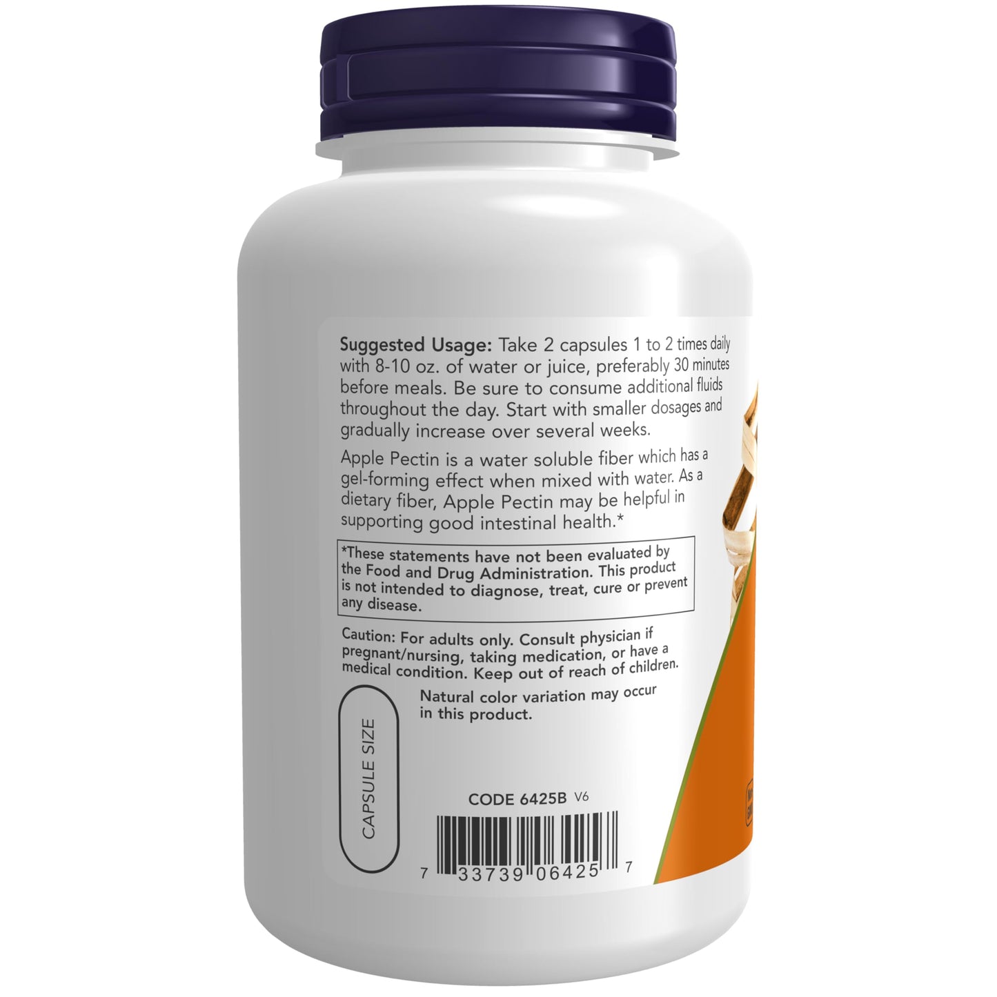 NOW Foods Apple Pectin Capsules, 120 Count