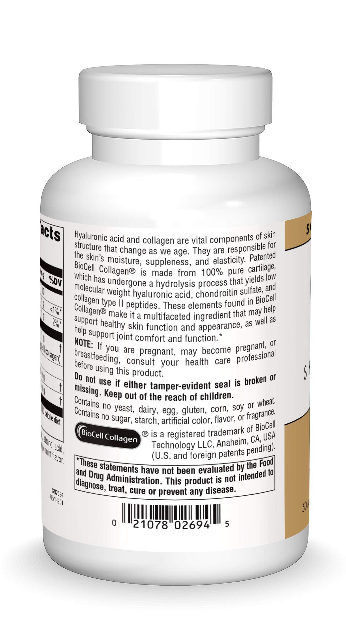 Source Naturals Skin Eternal Hyaluronic Acid 50 mg Tablet, 240 Tablets