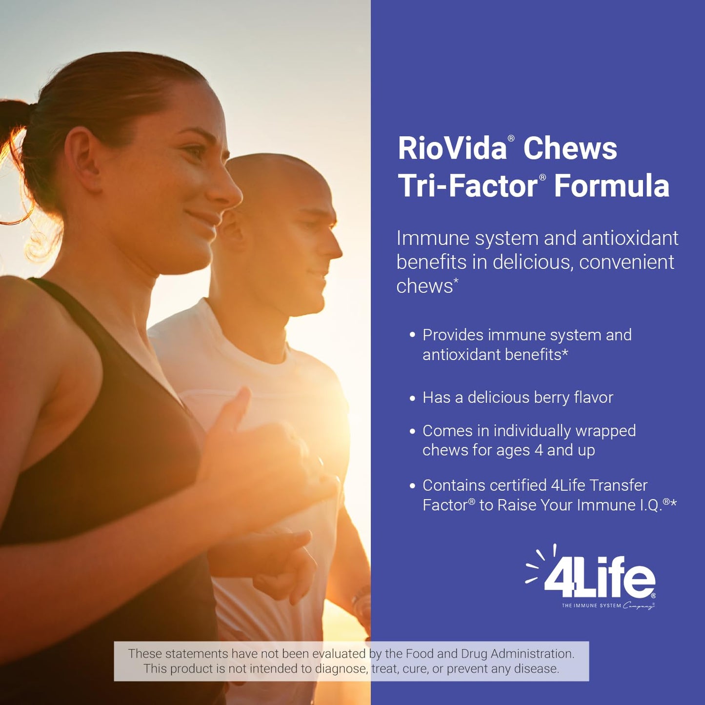 4Life RioVida Chews Berry Immune Support with Vitamin C, Chewable, 30 Chews