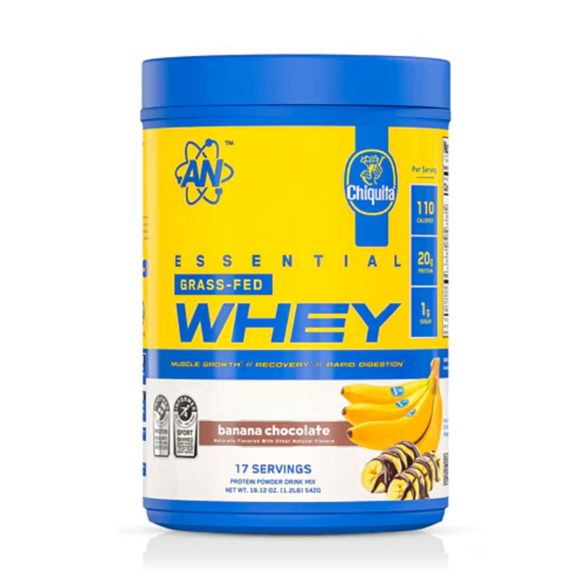 ABE all black everything AN Supps Essential Grass Fed Whey Protein Powder - 1.2 oz Pack of 1