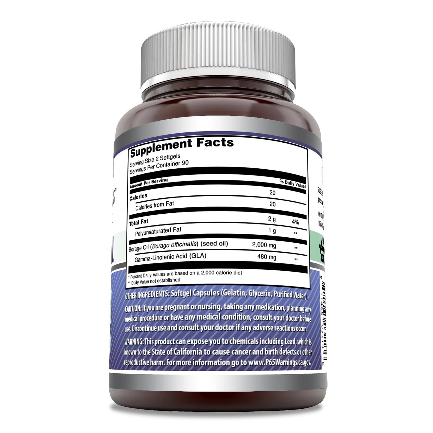 Amazing Nutrition Borage Oil Supplement Softgels 2 Count