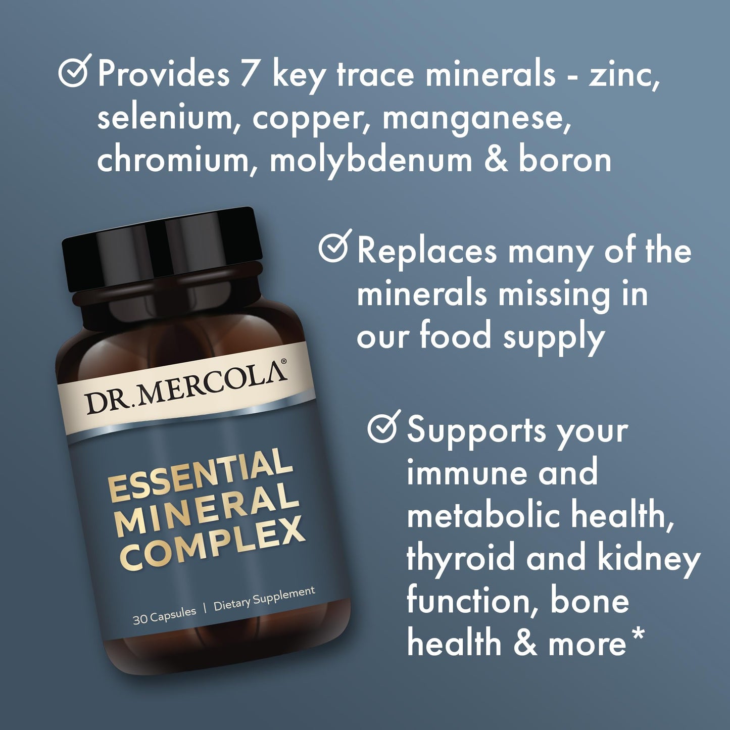 Dr. Mercola Essential Mineral Complex Capsules 30 Count