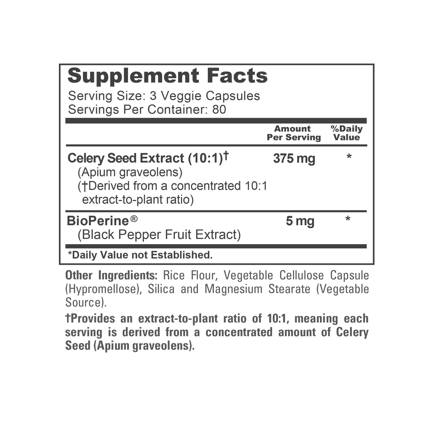 NusaPure Celery Seed Capsules, 375 mg, 240 Veg Capsules (Non-GMO, Vegan)