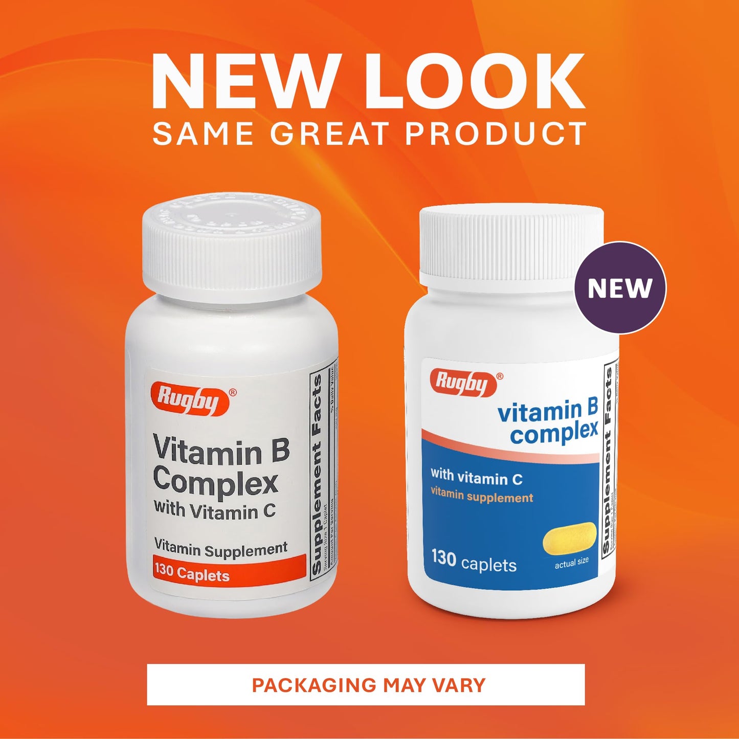 Rugby Laboratories Vitamin B Complex with Vitamin C Caplets 130