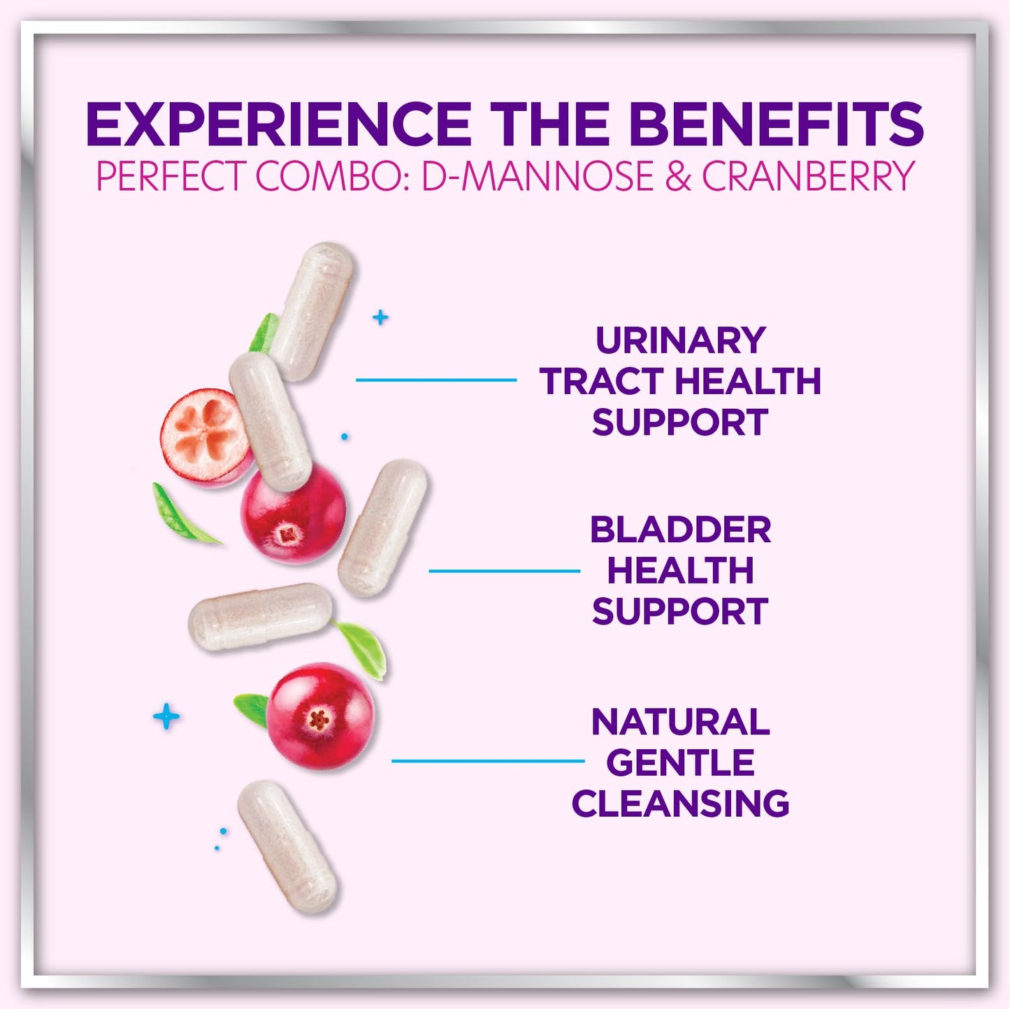 Hello Lovely! D-Mannose 1300mg with Cranberry Capsules, 60 Capsules