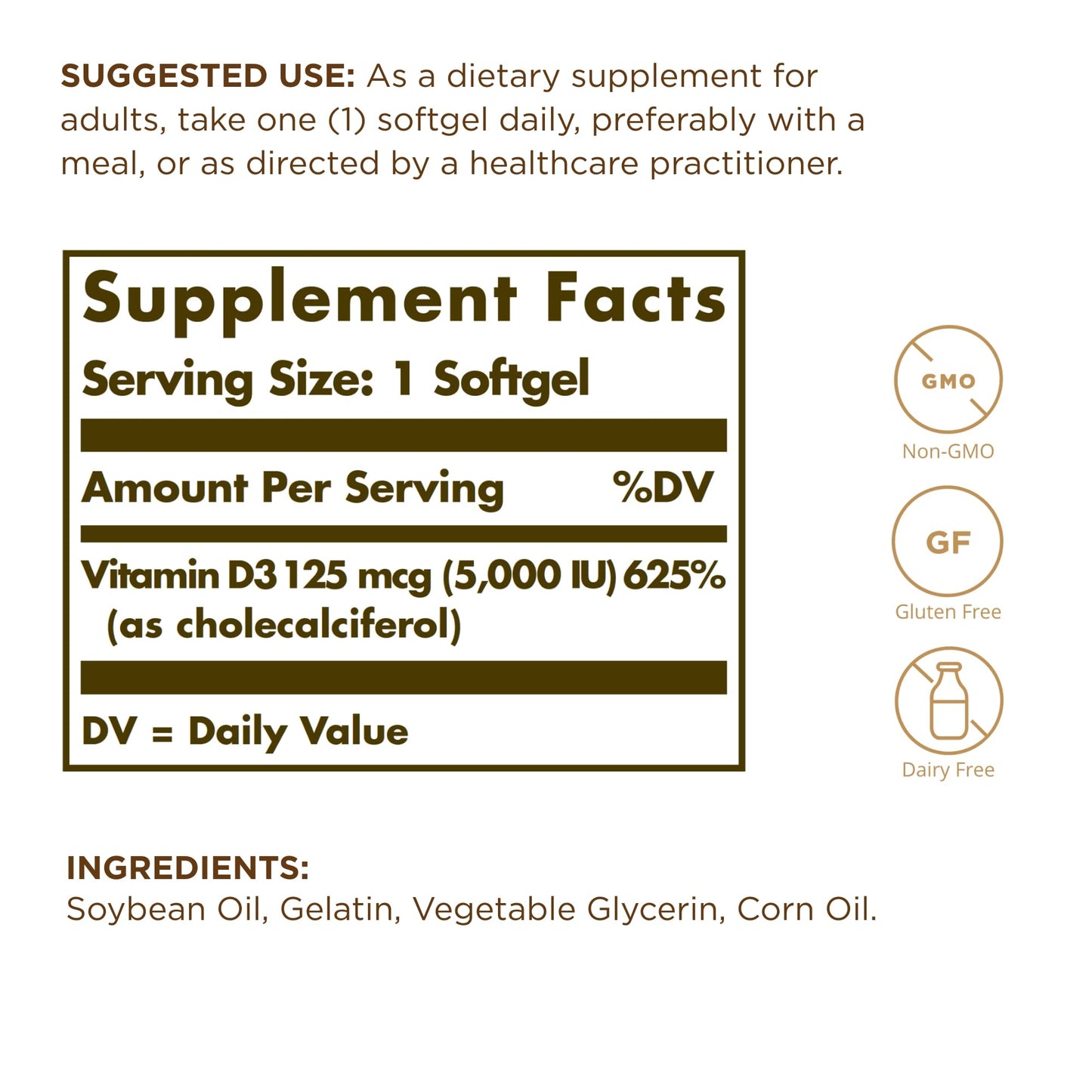 Solgar Vitamin D3 (Cholecalciferol) 10 mcg (400 IU) Softgels 200