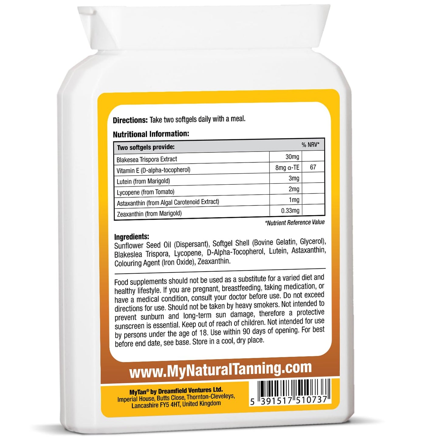 MyTan Bronze Tanning Softgels, 100 Count