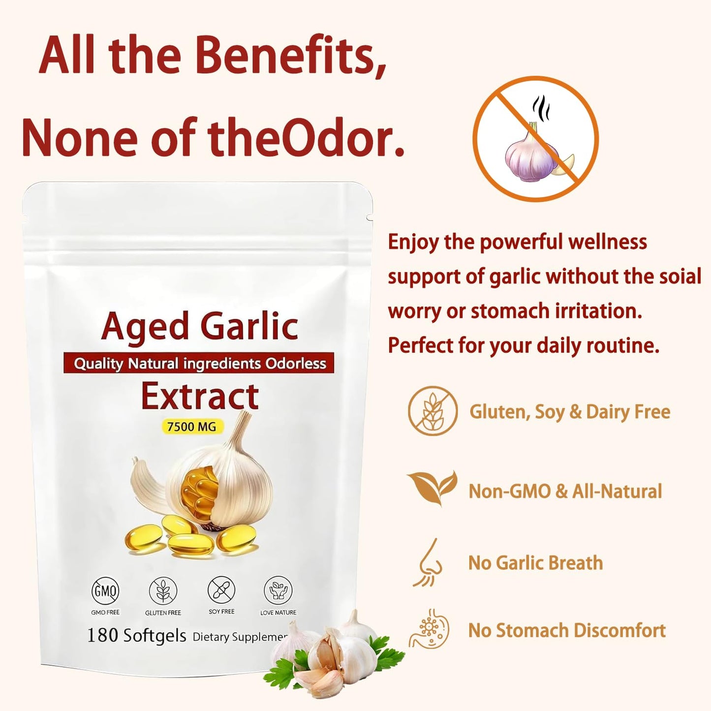 Louma NuvaPure Aged Garlic Softgels 180 Count