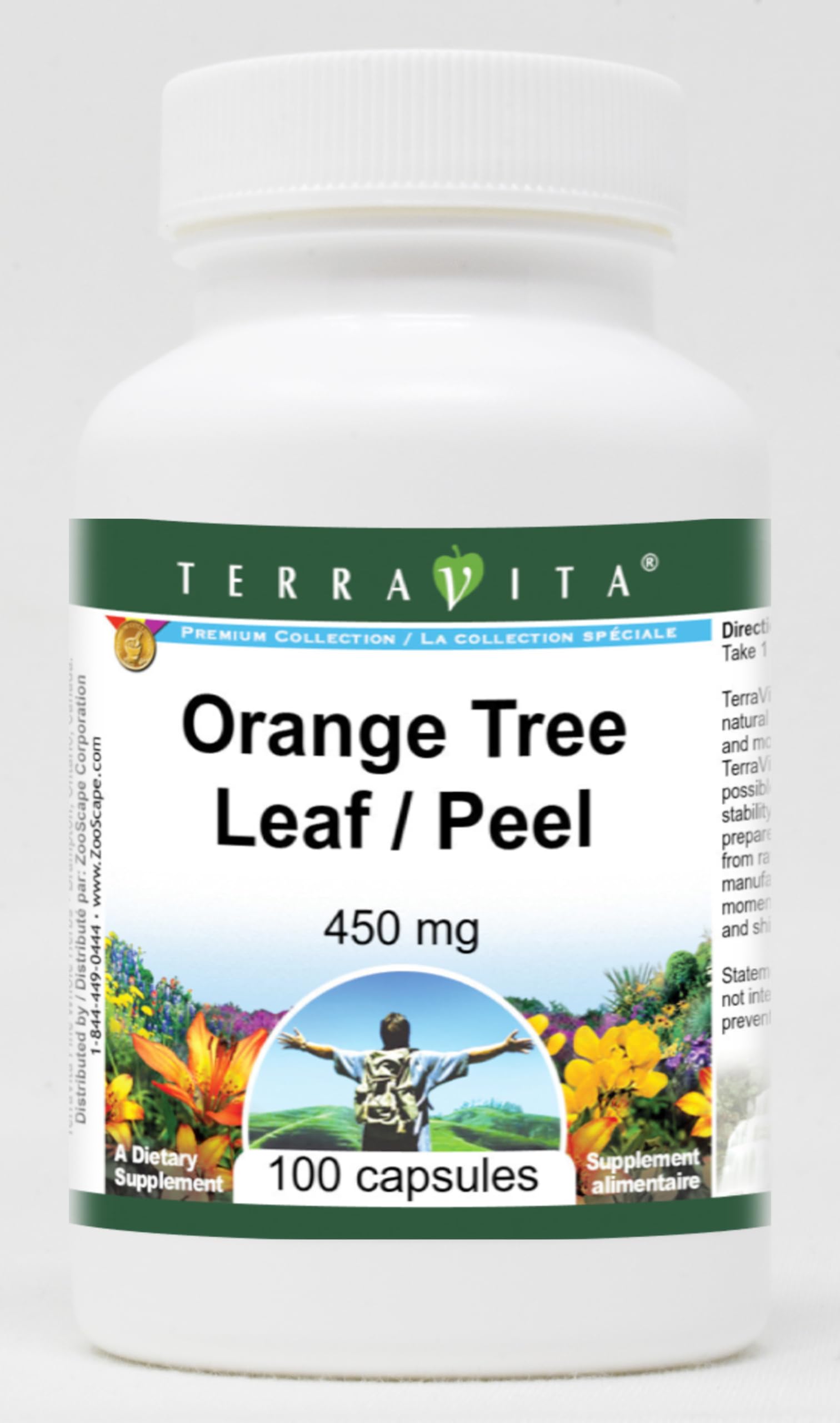 Terravita Orange Tree Leaf/Peel - 450 mg Capsules, 100 Count