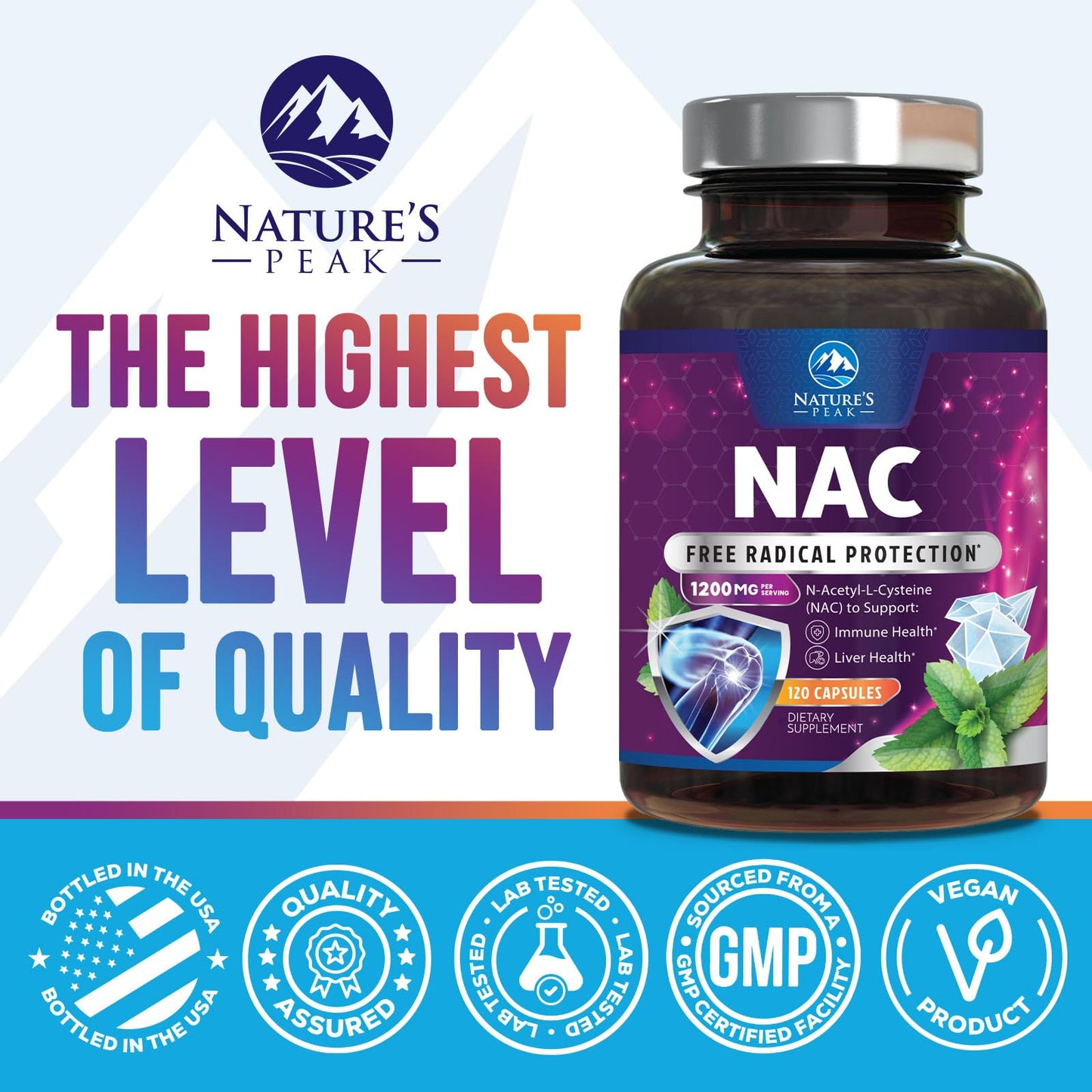 Nature's Peak N-Acetyl-L-Cysteine Capsule 120 Capsules