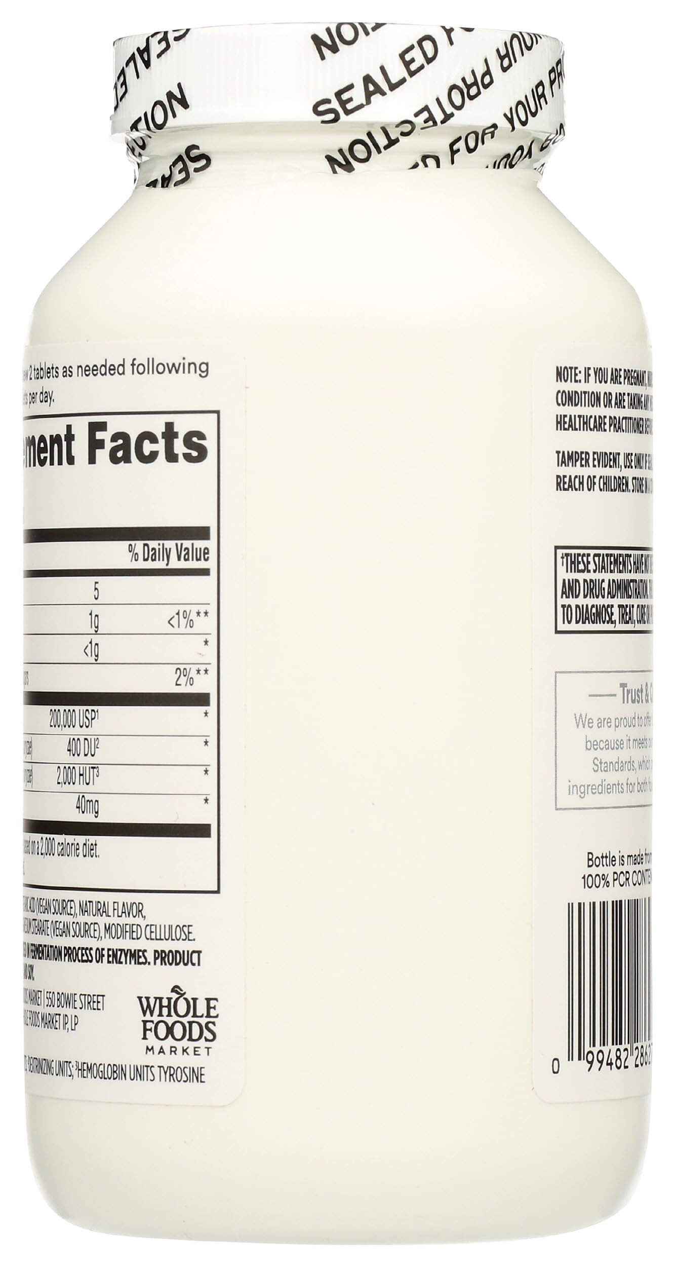 365 by Whole Foods Market Papaya Enzymes Chewable 500 Chews