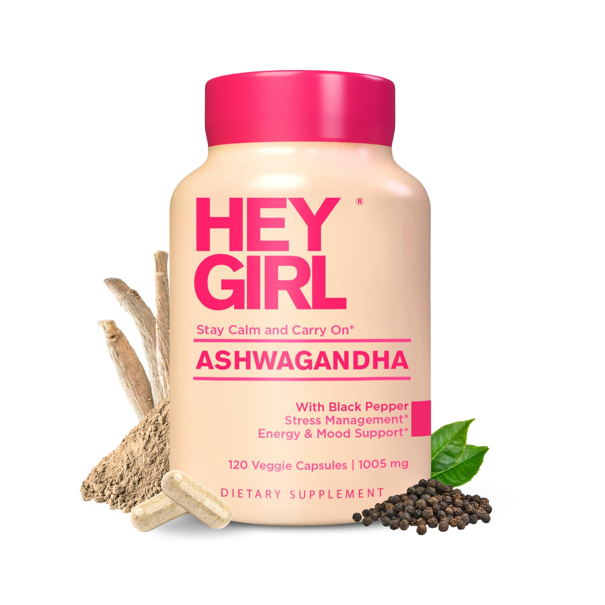 Hey Girl Nutrition Ashwagandha Capsules 1005mg, 120 Capsules