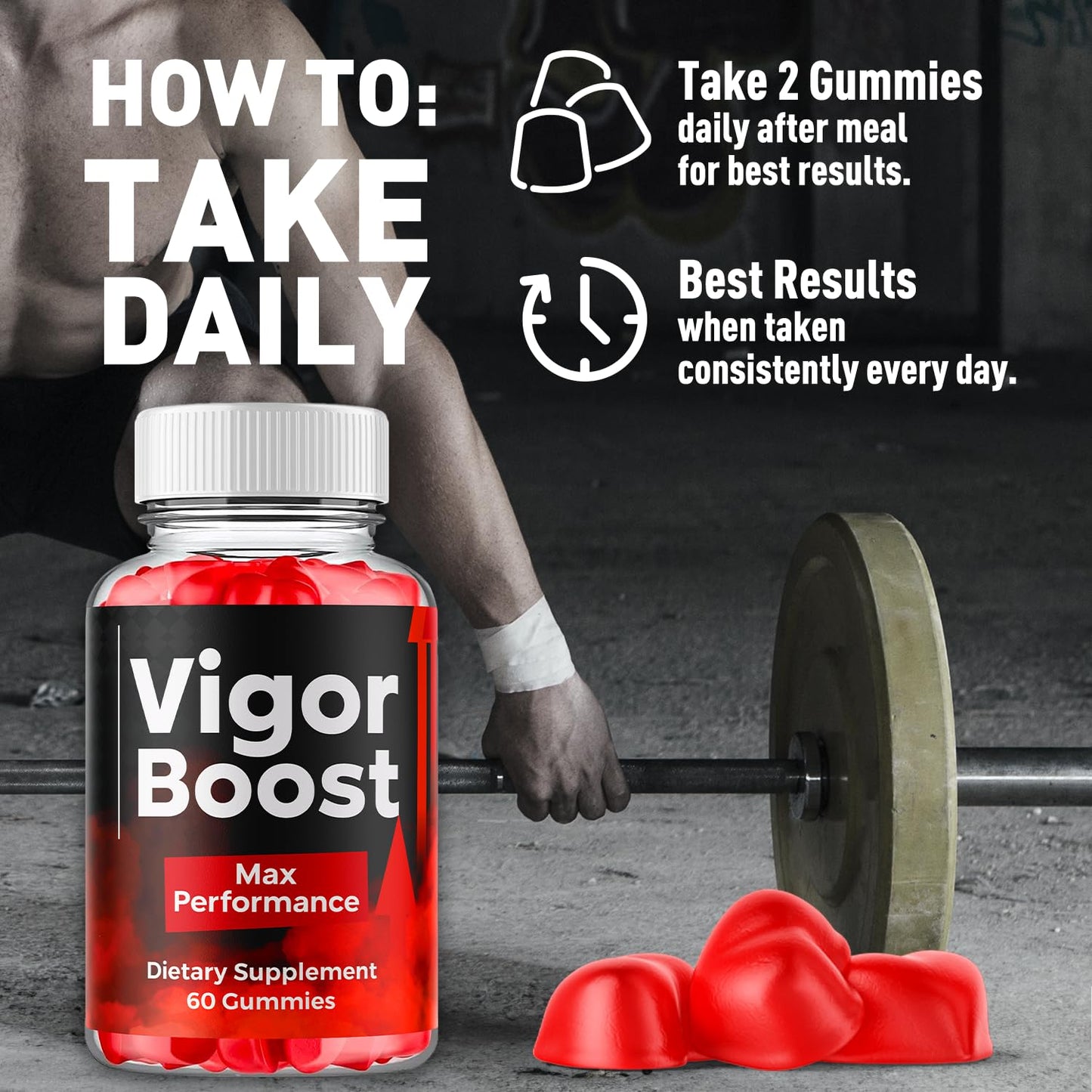 Flex University Vigor Boost Gummies for Men, 300 Gummies