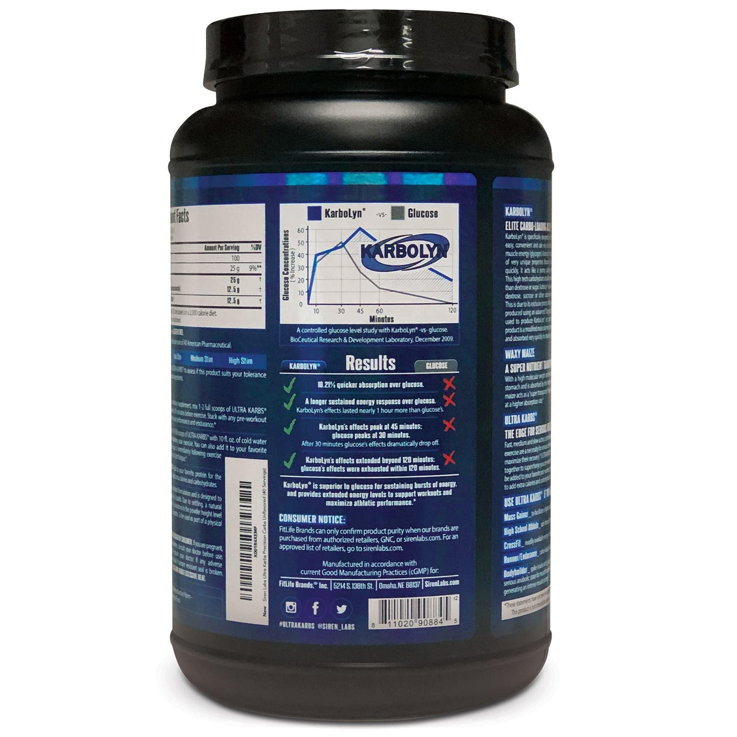 Siren Labs Ultra Karbs Mass Gainer Powder 40 Servings
