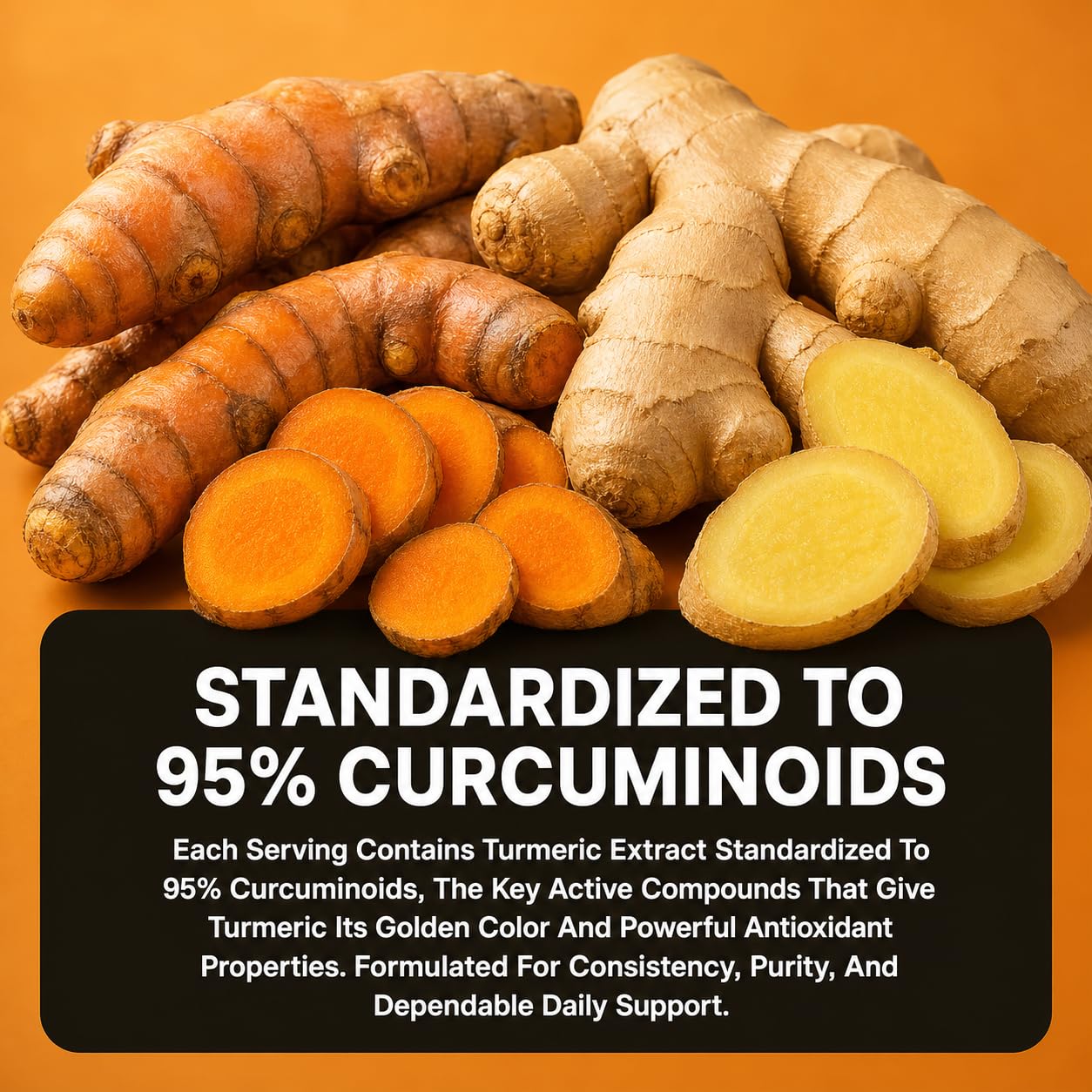 M NUTRITION Turmeric Curcumin Supplement, 1080 mg Complex with 95% Curcuminoid Extract – Supports Healthy Inflammatory Response, Joint Comfort, Mobility & Antioxidant Support, 60 Capsules