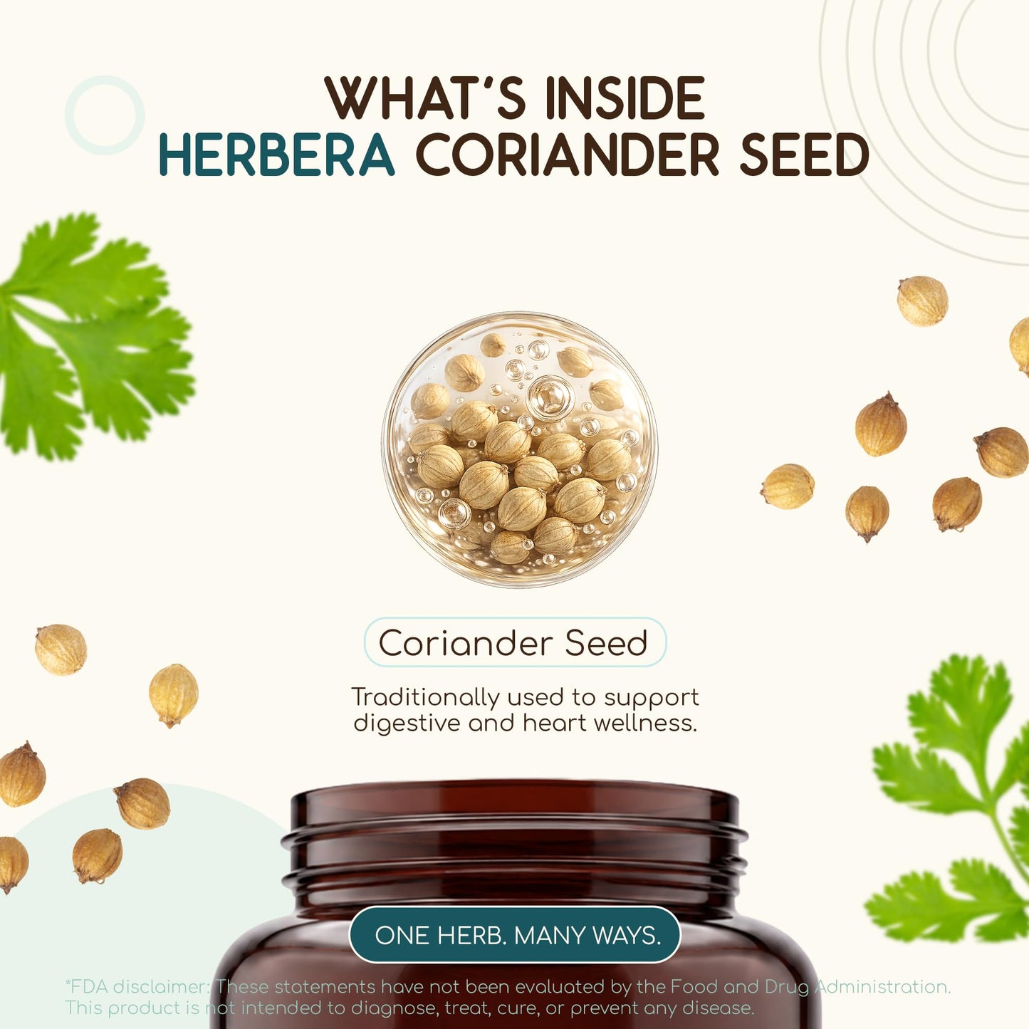 HerbEra Coriander Seed Capsules 120 Count