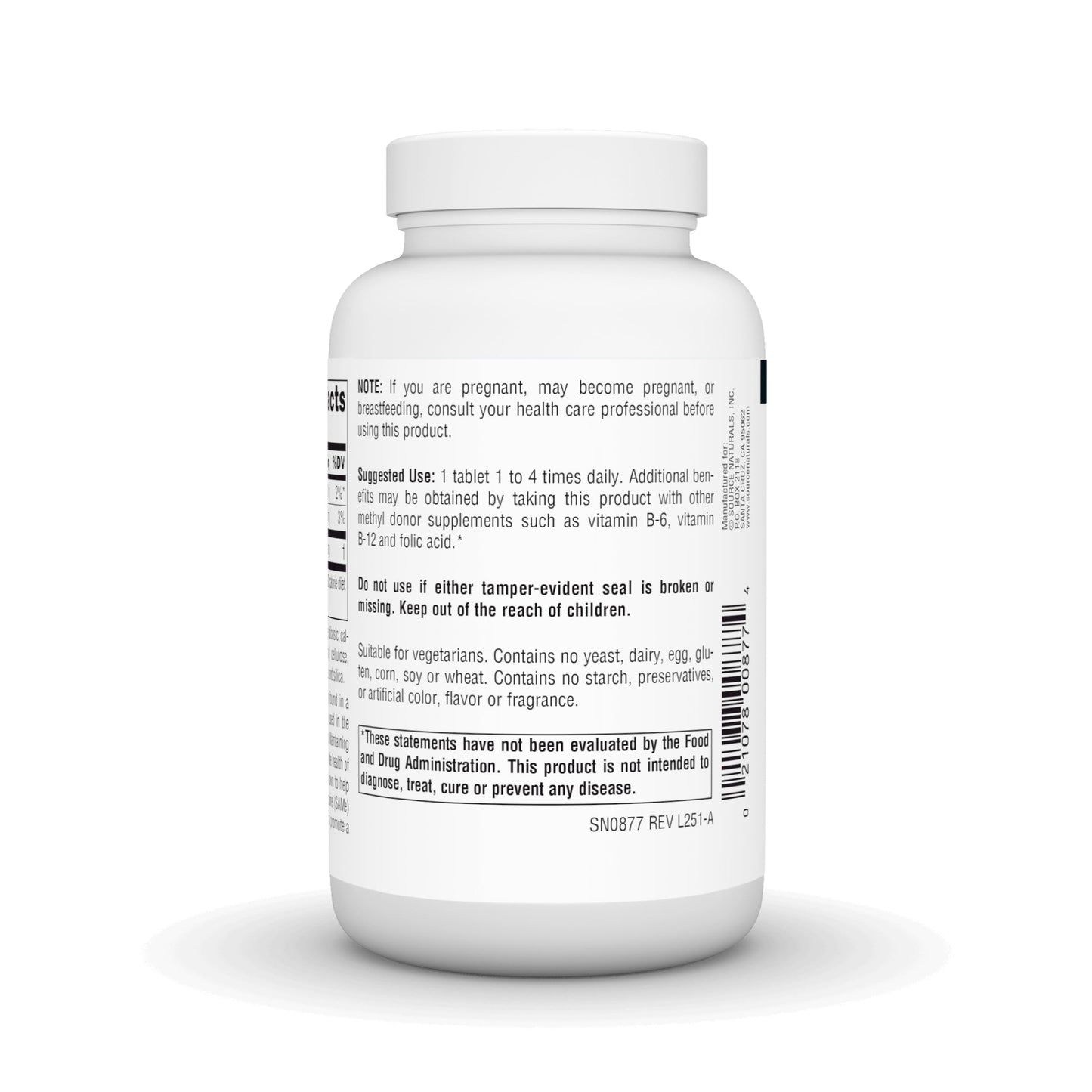 Source Naturals TMG Trimethylglycine (Anhydrous Betaine) 750 mg Tablet, 120 Vegetarian Tablets