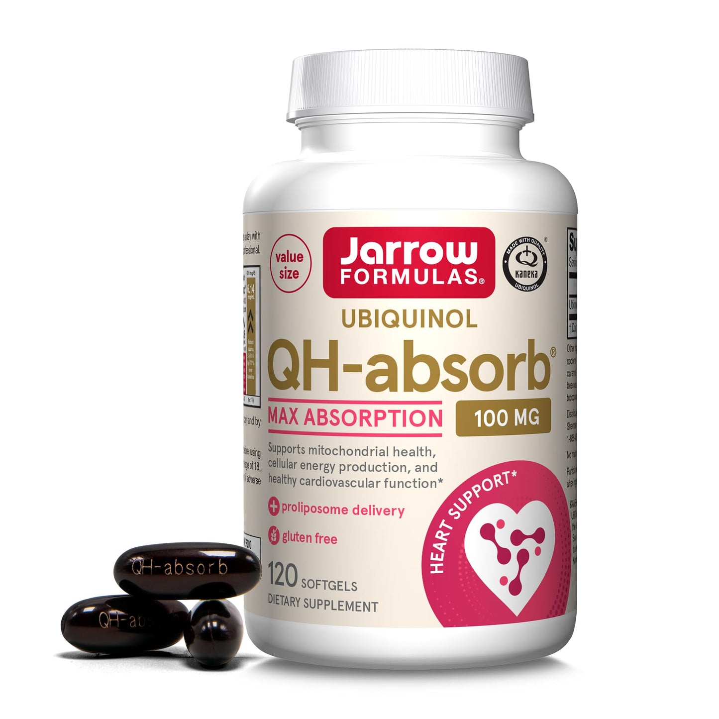 Jarrow Formulas Ubiquinol 100mg Softgels 120 Count & Vitamin D3 125mcg Softgels 100 Count