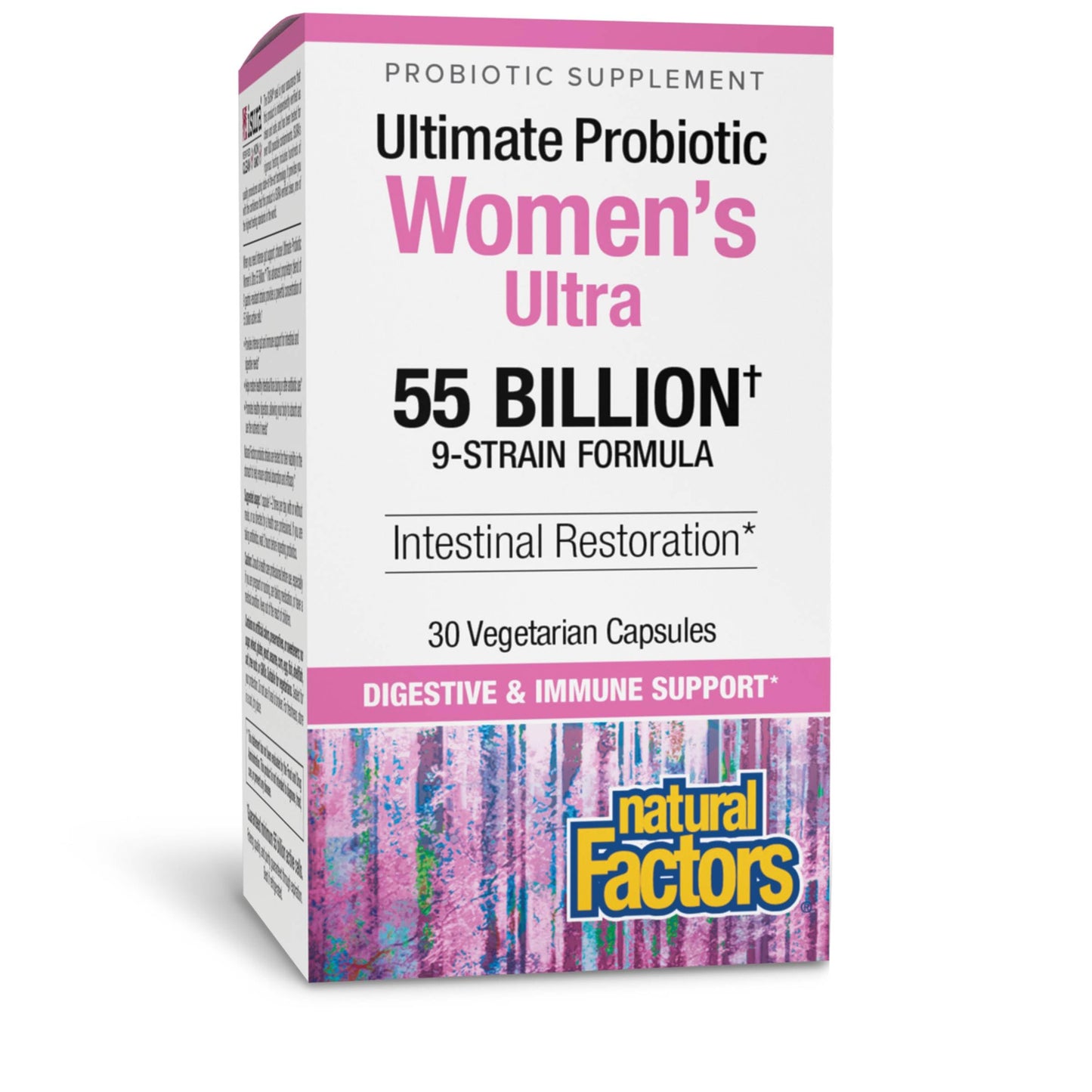 Natural Factors Ultimate Probiotic Women's Ultra 55 Billion Probiotic Capsules, 30 Count