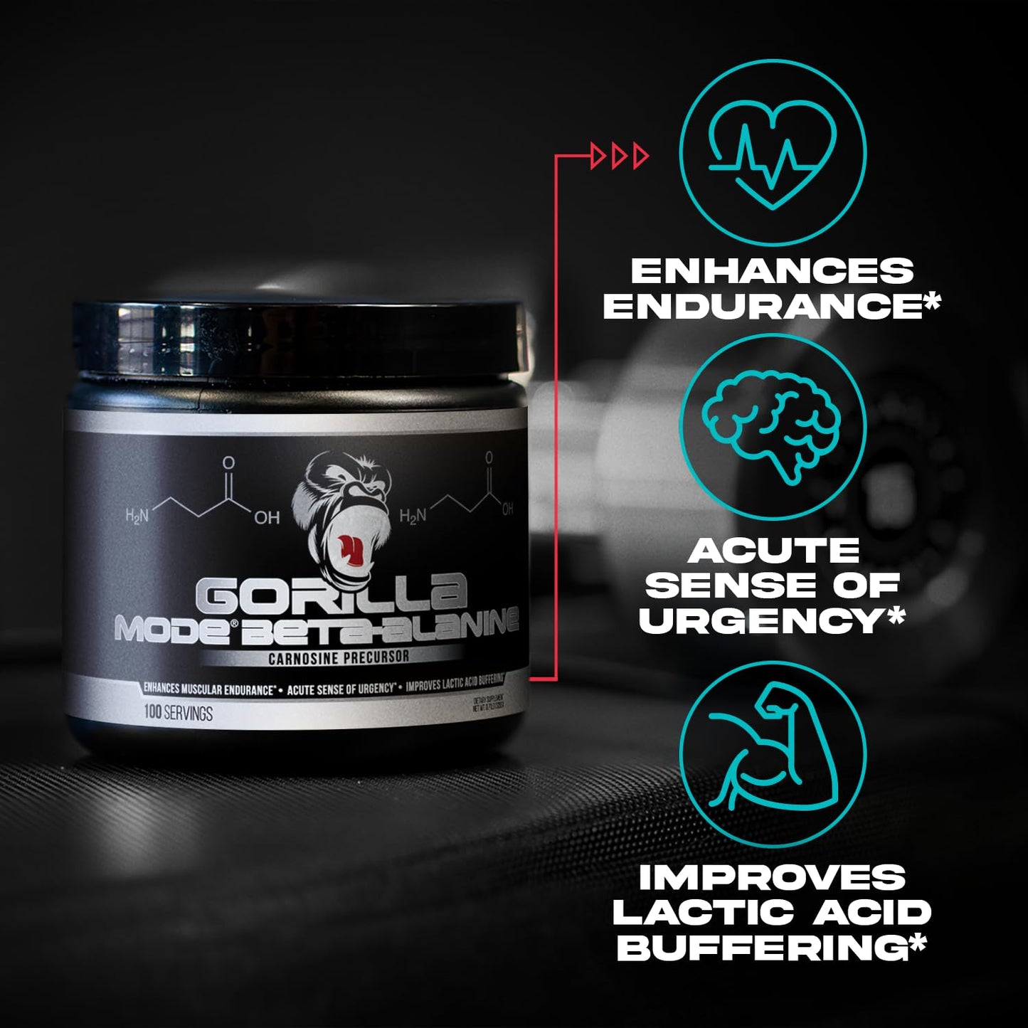Gorilla Mind Beta-Alanine Carnosine Precursor Powder, 6.77 Ounce