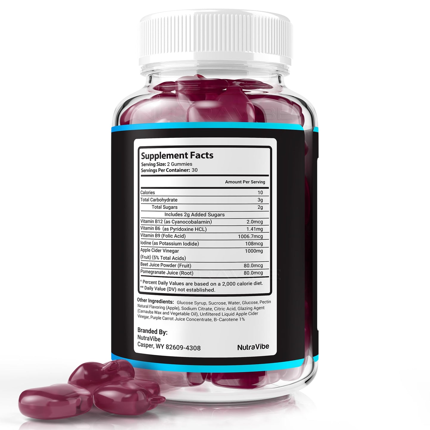 NutraVibe Erecta Max+ Gummies 60 Count