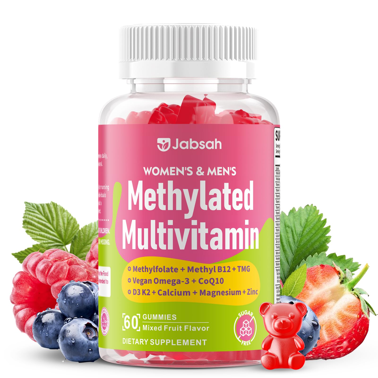 Jabsah Methylated Vitamin B Complex Gummies, 60 Count