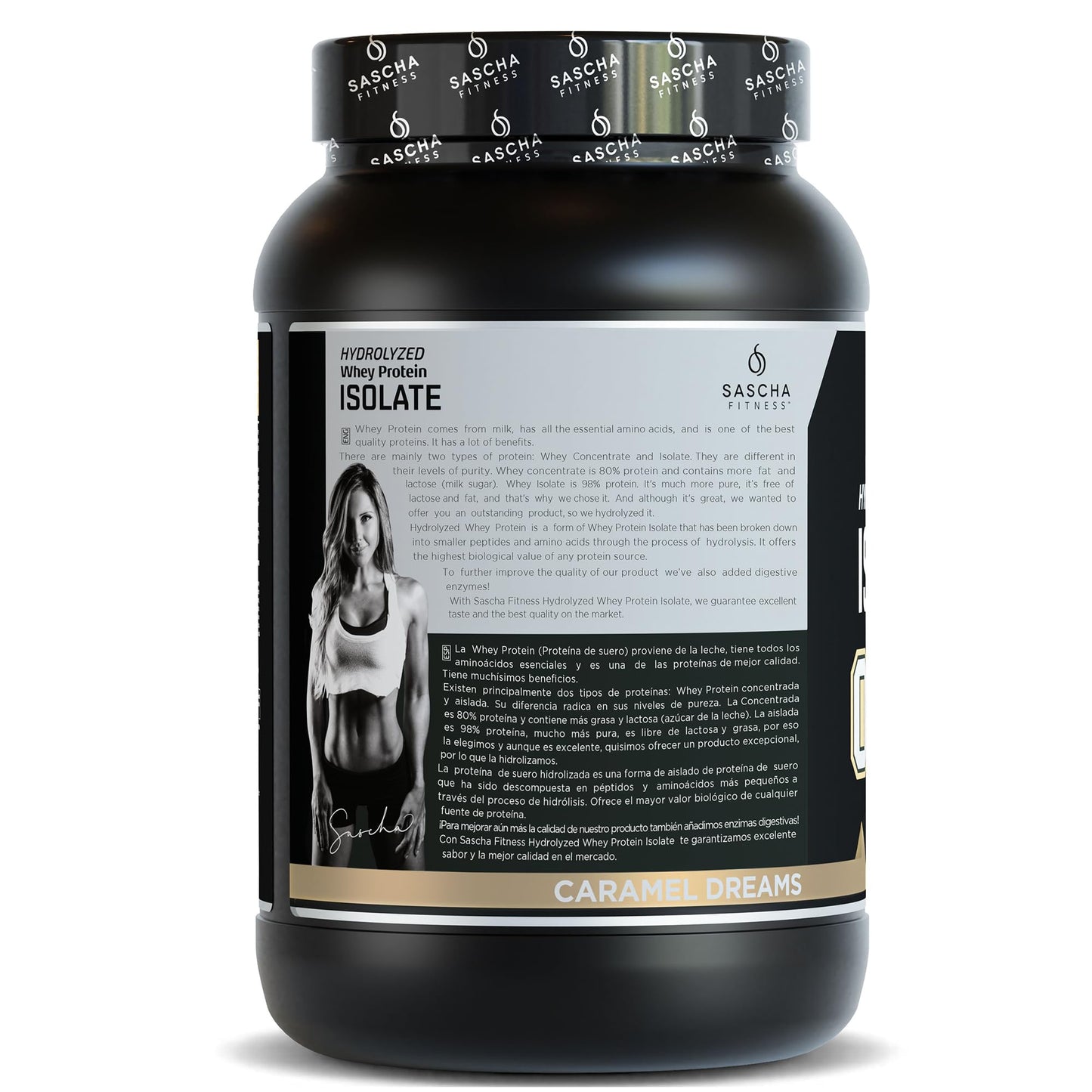 SASCHA FITNESS Hydrolyzed Whey Protein Isolate Powder Caramel Flavor, 2.11 Pound