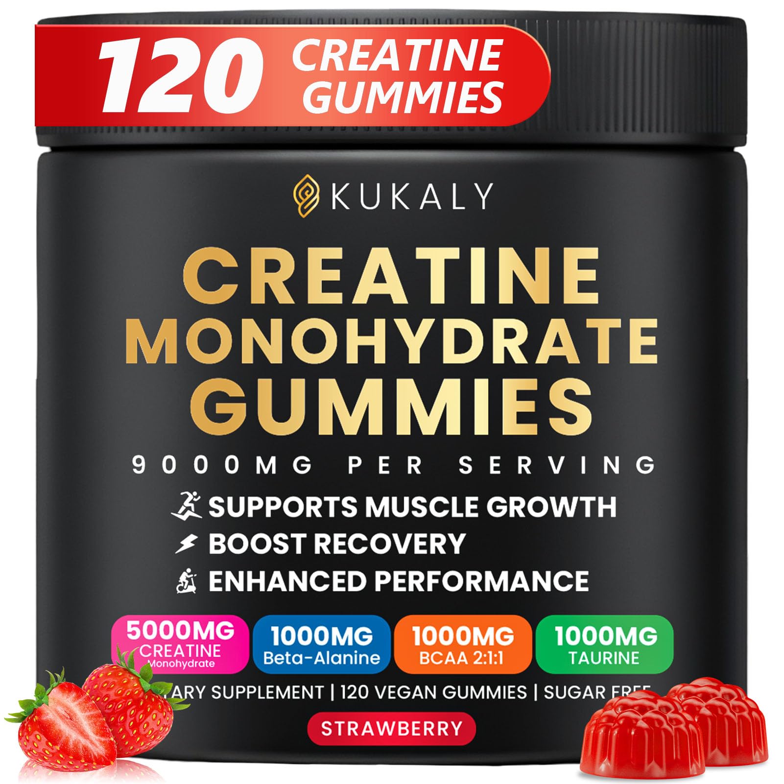 ZyterX Creatine Monohydrate Gummies, 120 Count