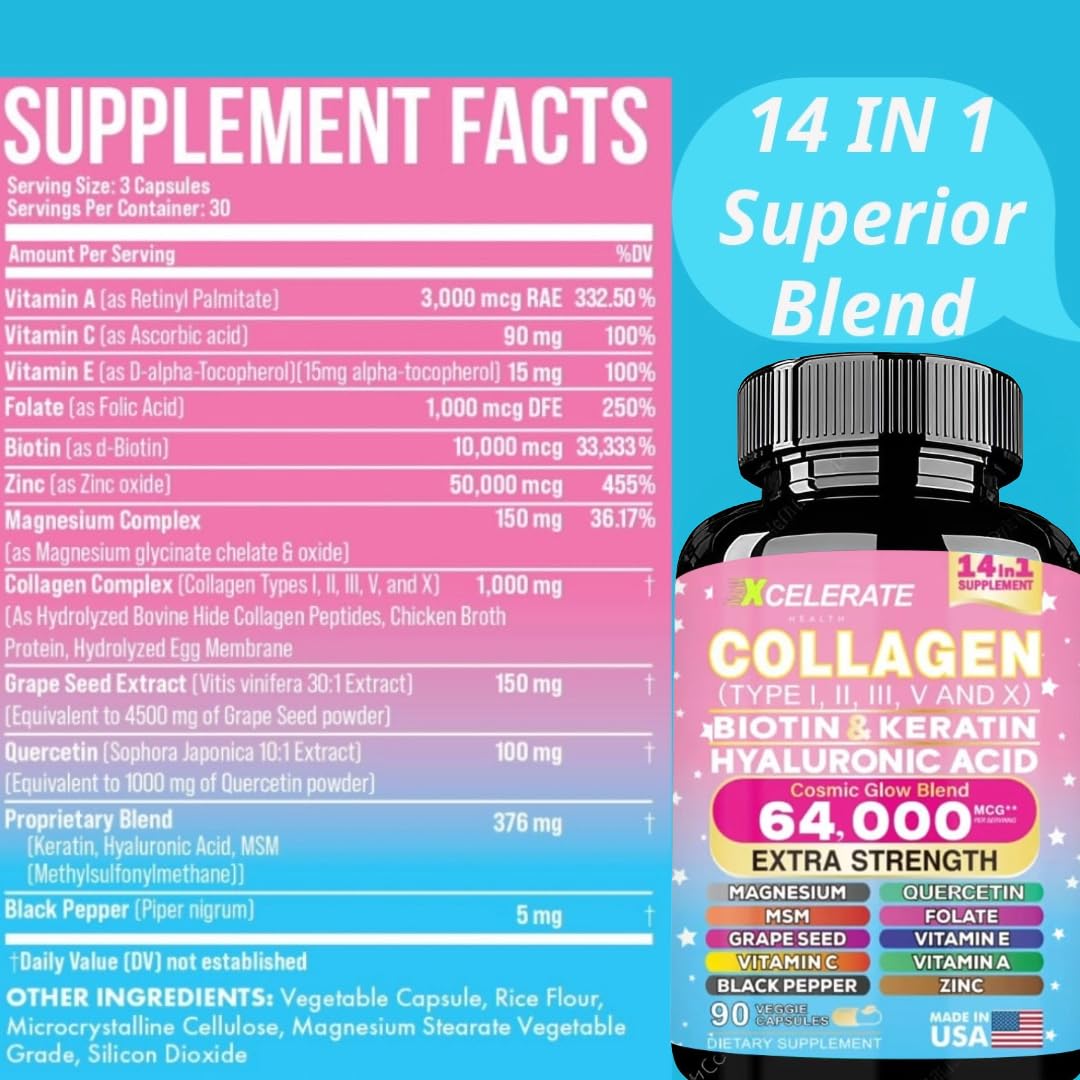 NeuVelleNutrition Cosmic Glow Immunity + Collagen Bundle Capsules 150