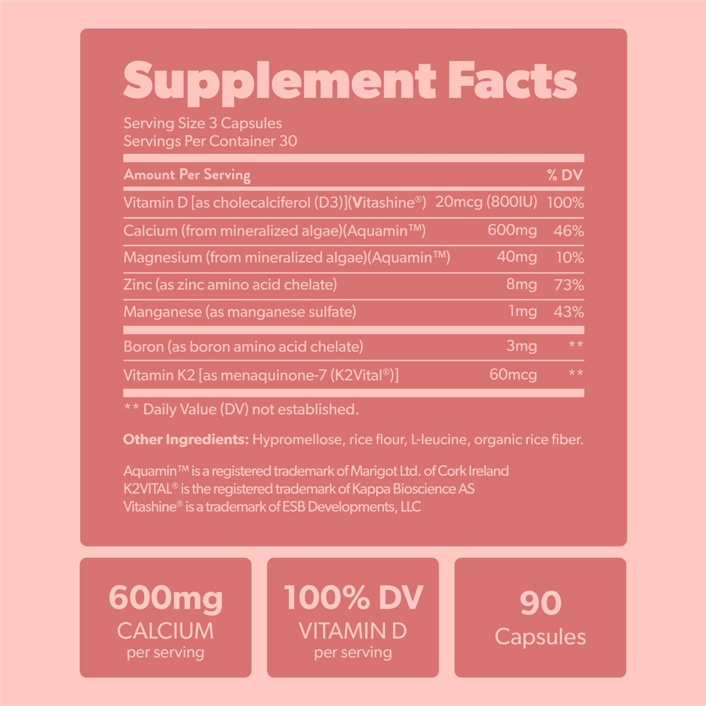 Sapling Algae Calcium & Vegan Vitamin D3 + K2, 2 Capsules