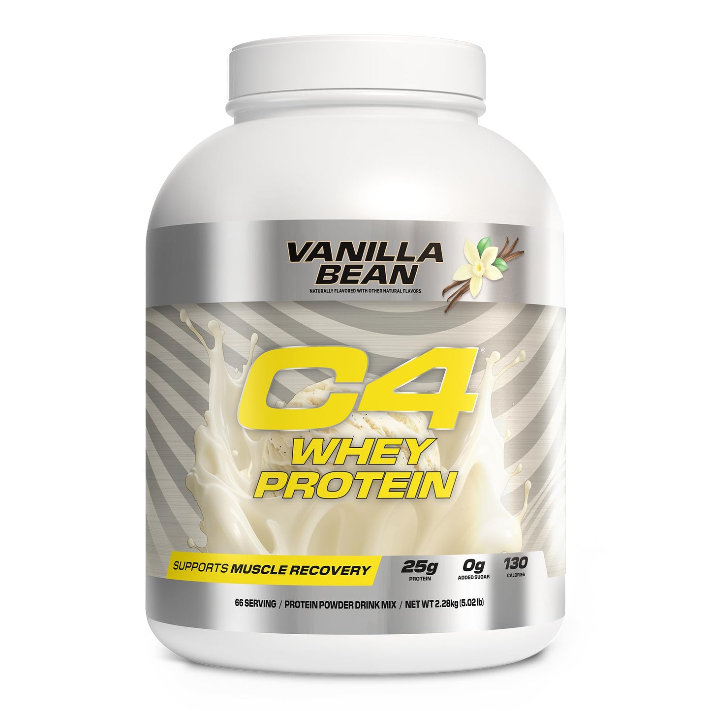 C4 Whey Protein Powder Vanilla Bean, 66 Servings, 5.1 lb