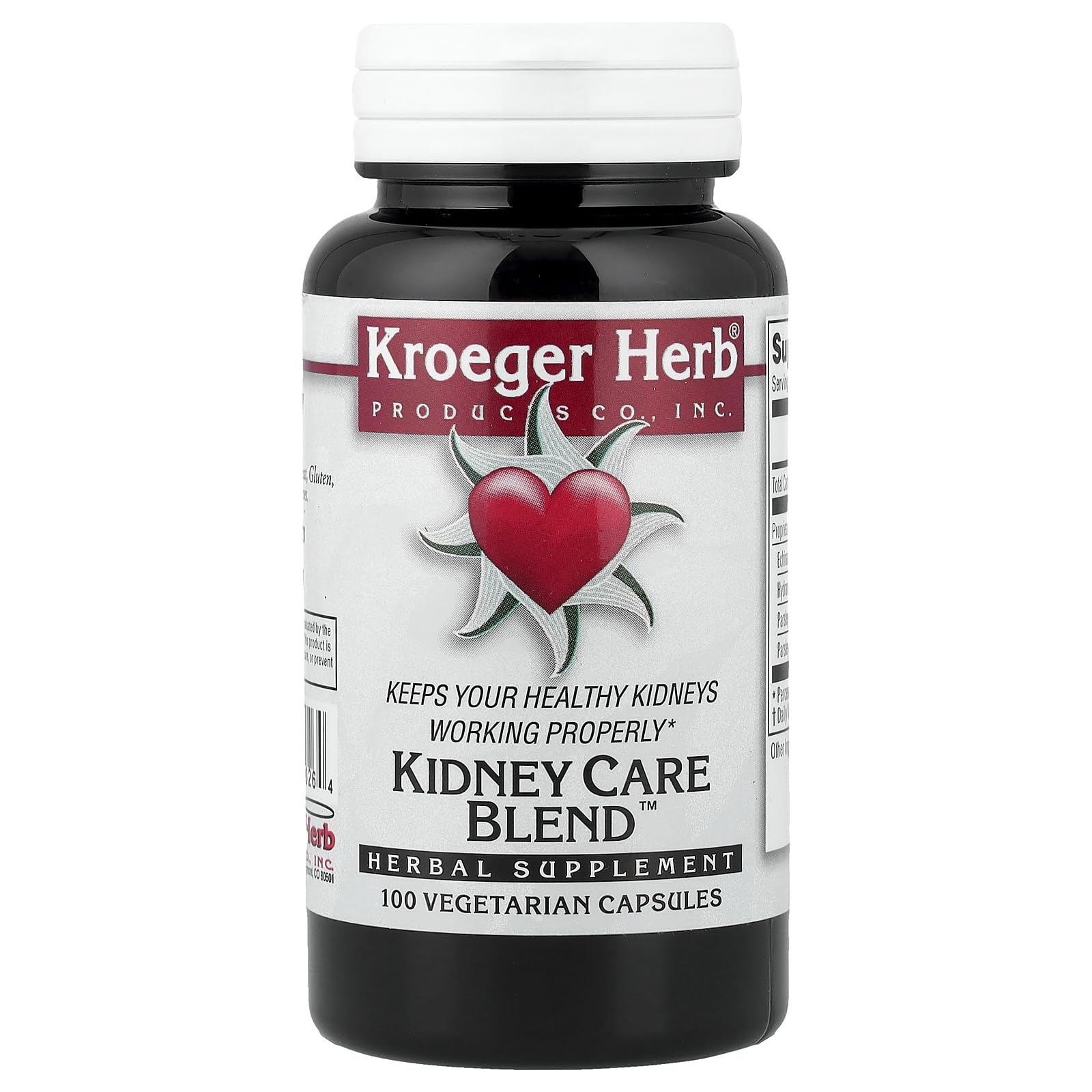 Kroeger Herb Products Kidney Care Blend Capsules, 100 Count