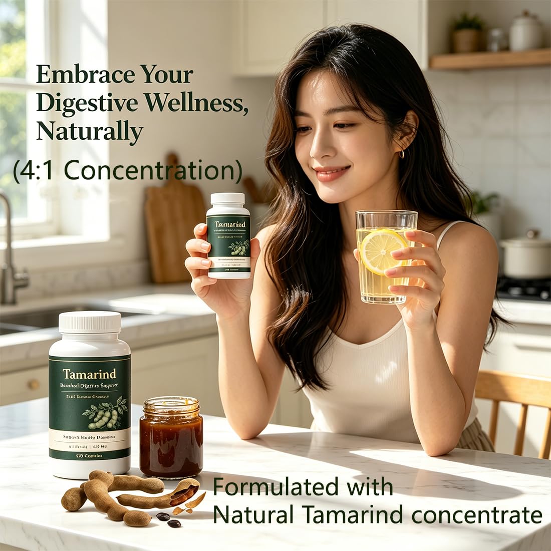 Guliqi Tamarind Seeds Extract Supplement Capsules 120 Count