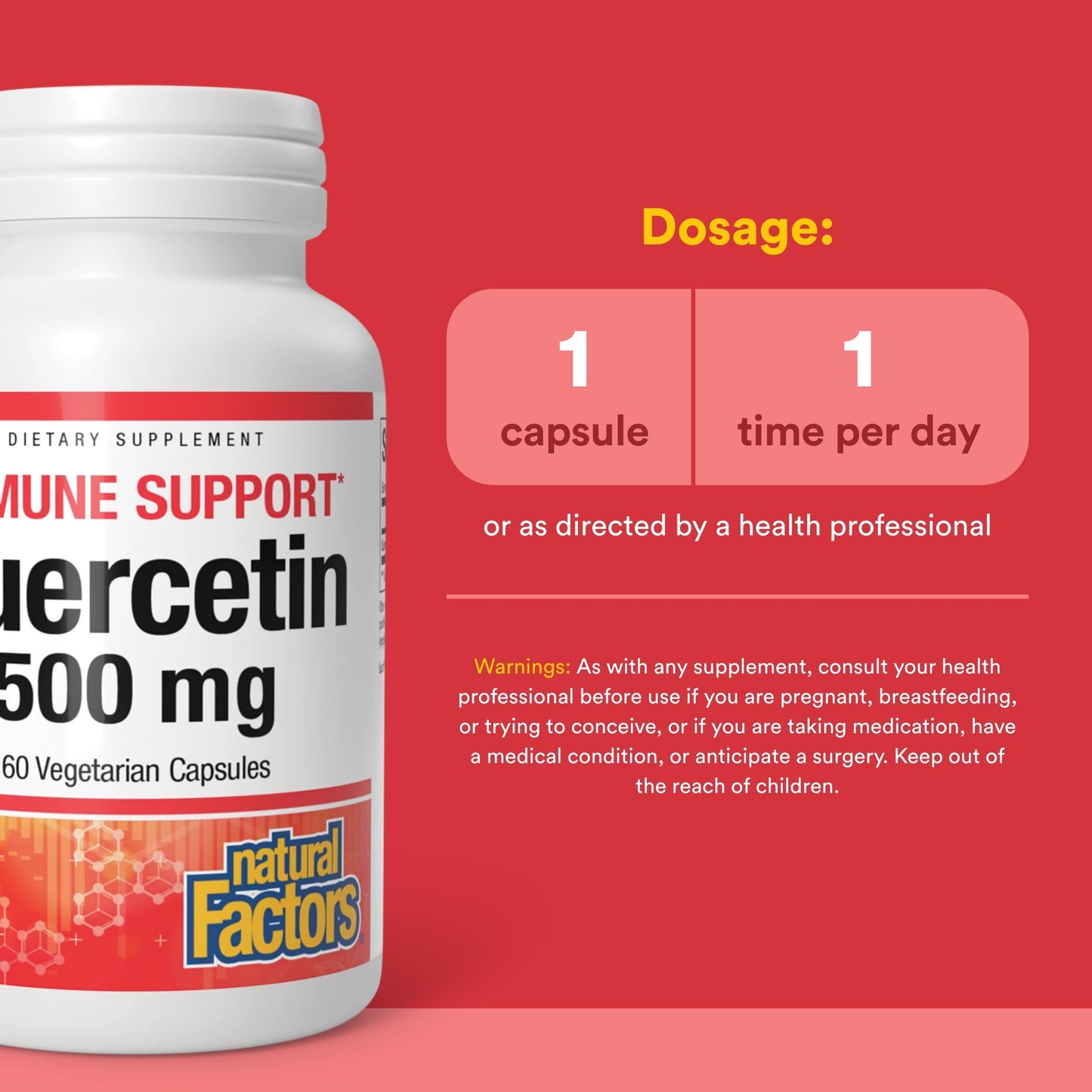 Natural Factors Quercetin Capsule, 60 Count