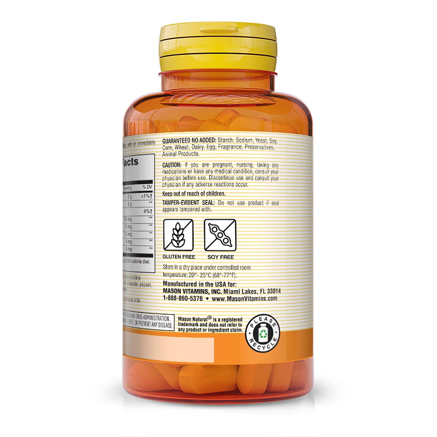 Mason Natural Papaya Digestive Enzyme Complex Chewables 600