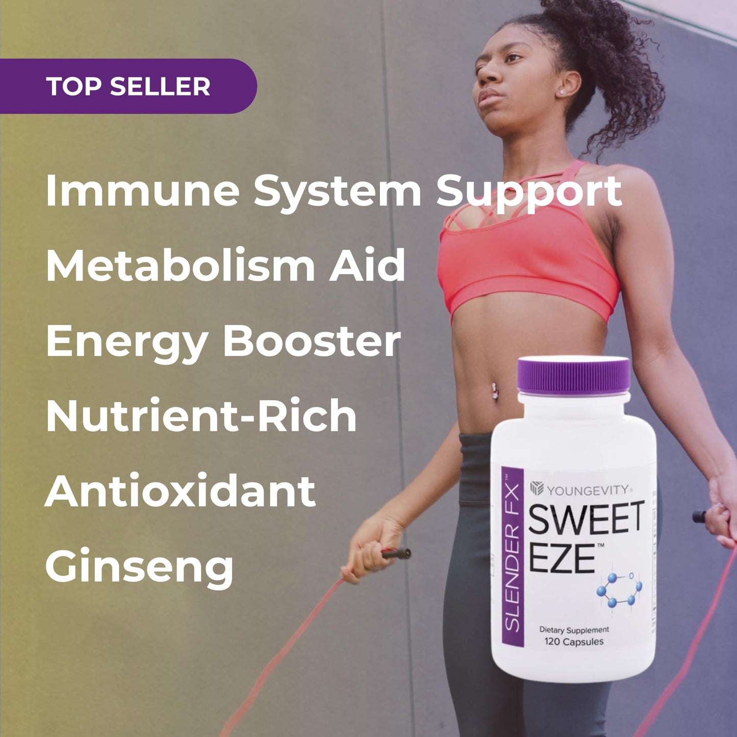 Youngevity Sweet Eze Multivitamin and Mineral Supplement Capsule 120 Capsules
