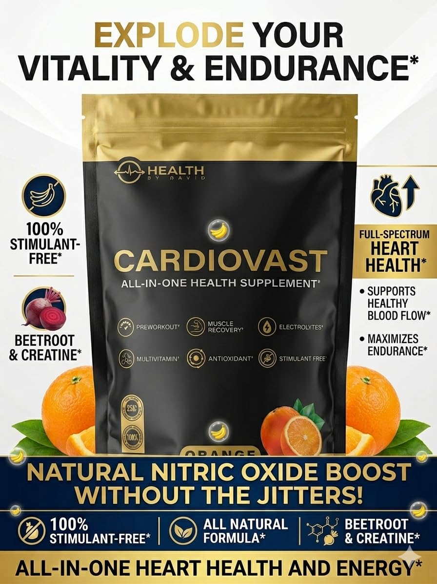 Health by David CardioVast All-in-One Health Supplement Powder 10 Ounce