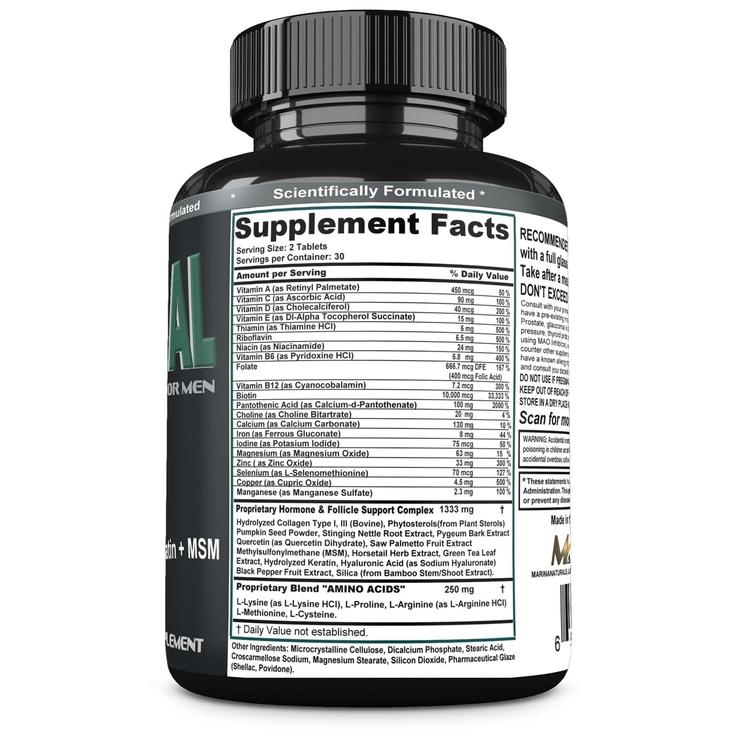 CURVIMORE BEARDVITAL Beard Growth Supplement Tablet 30 Count
