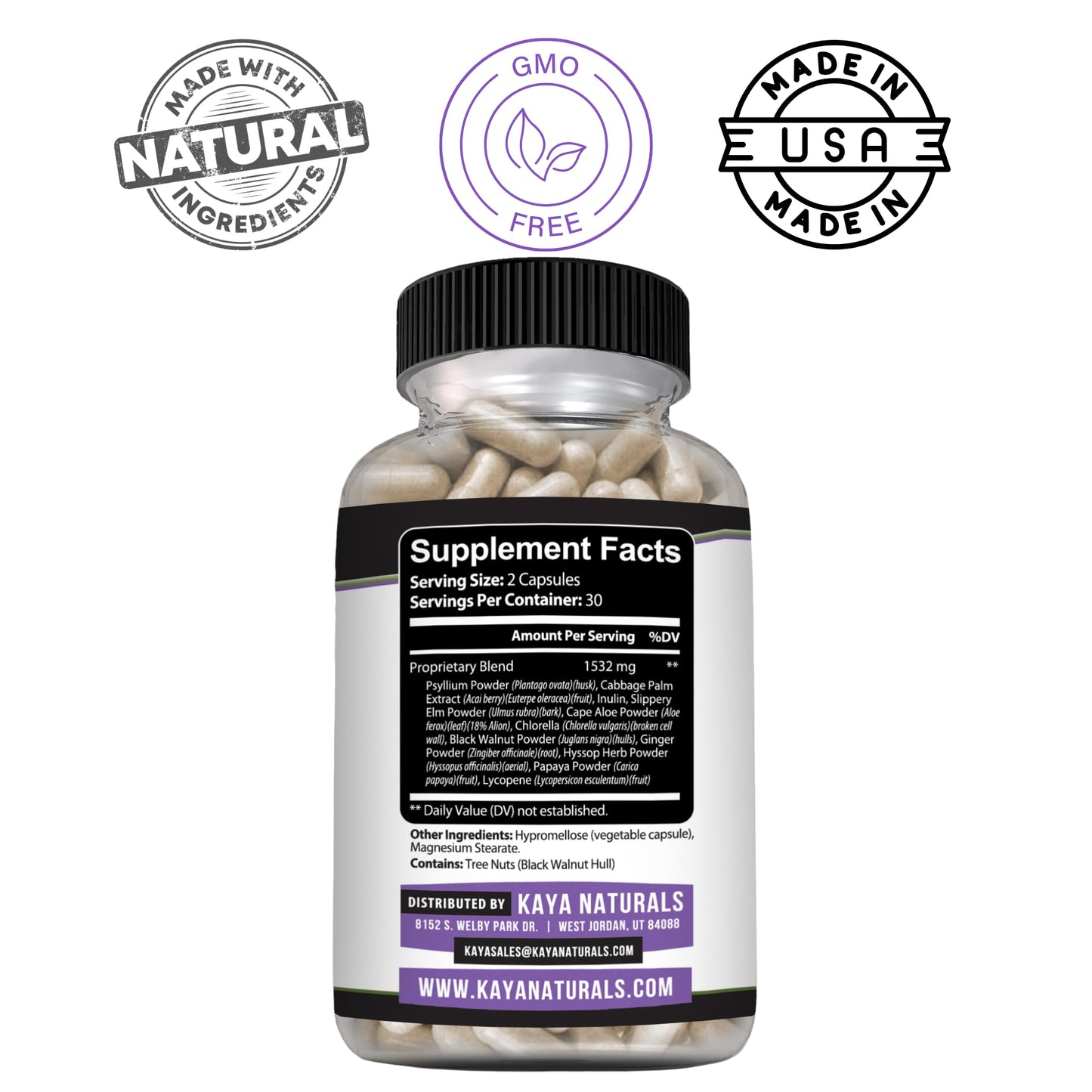 Kaya Naturals MaxDetox Herbal Supplement Capsule 180 Count
